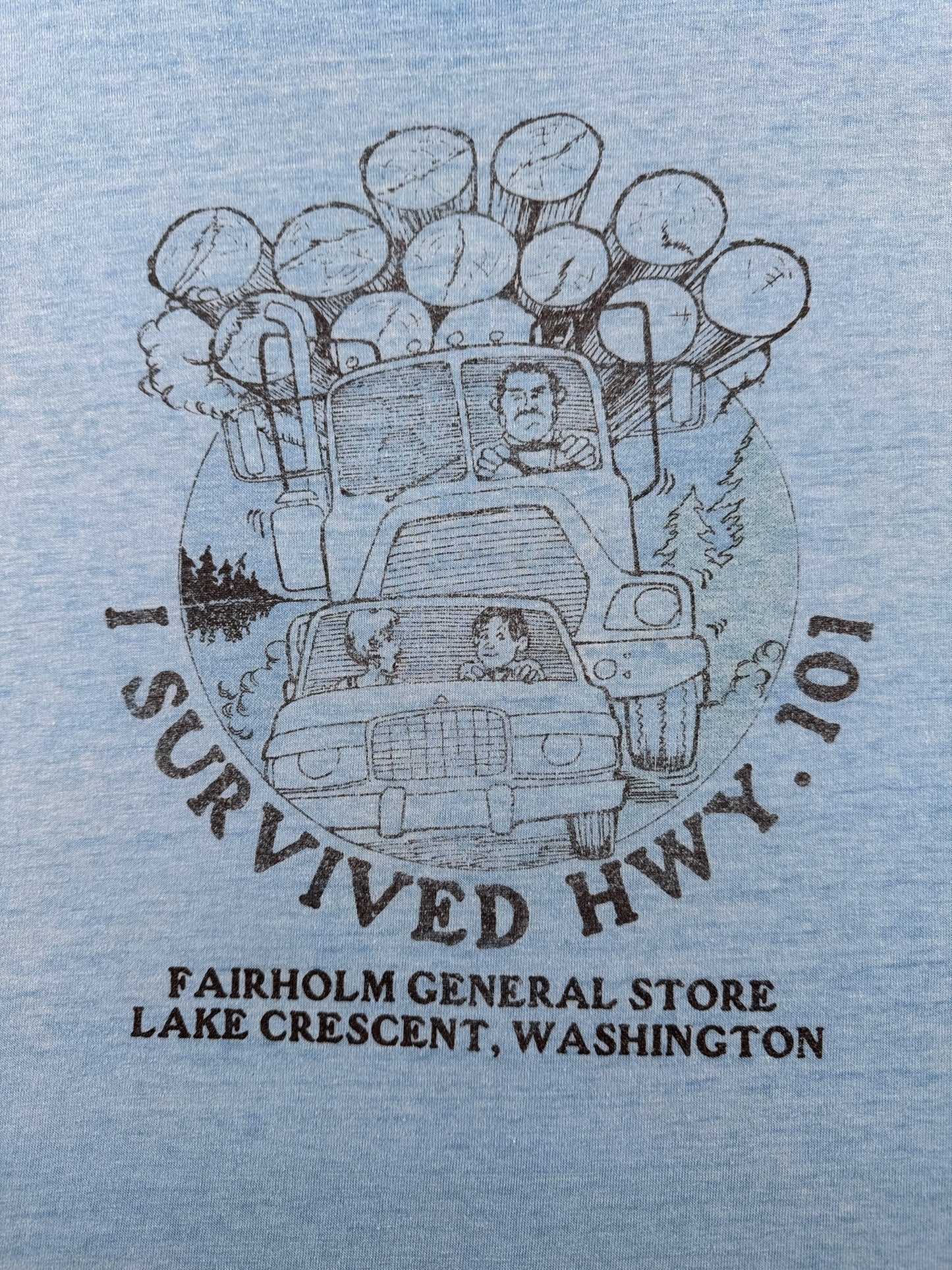 Graphic of Vintage Paper Thin Highway 101 Shirt SZ L