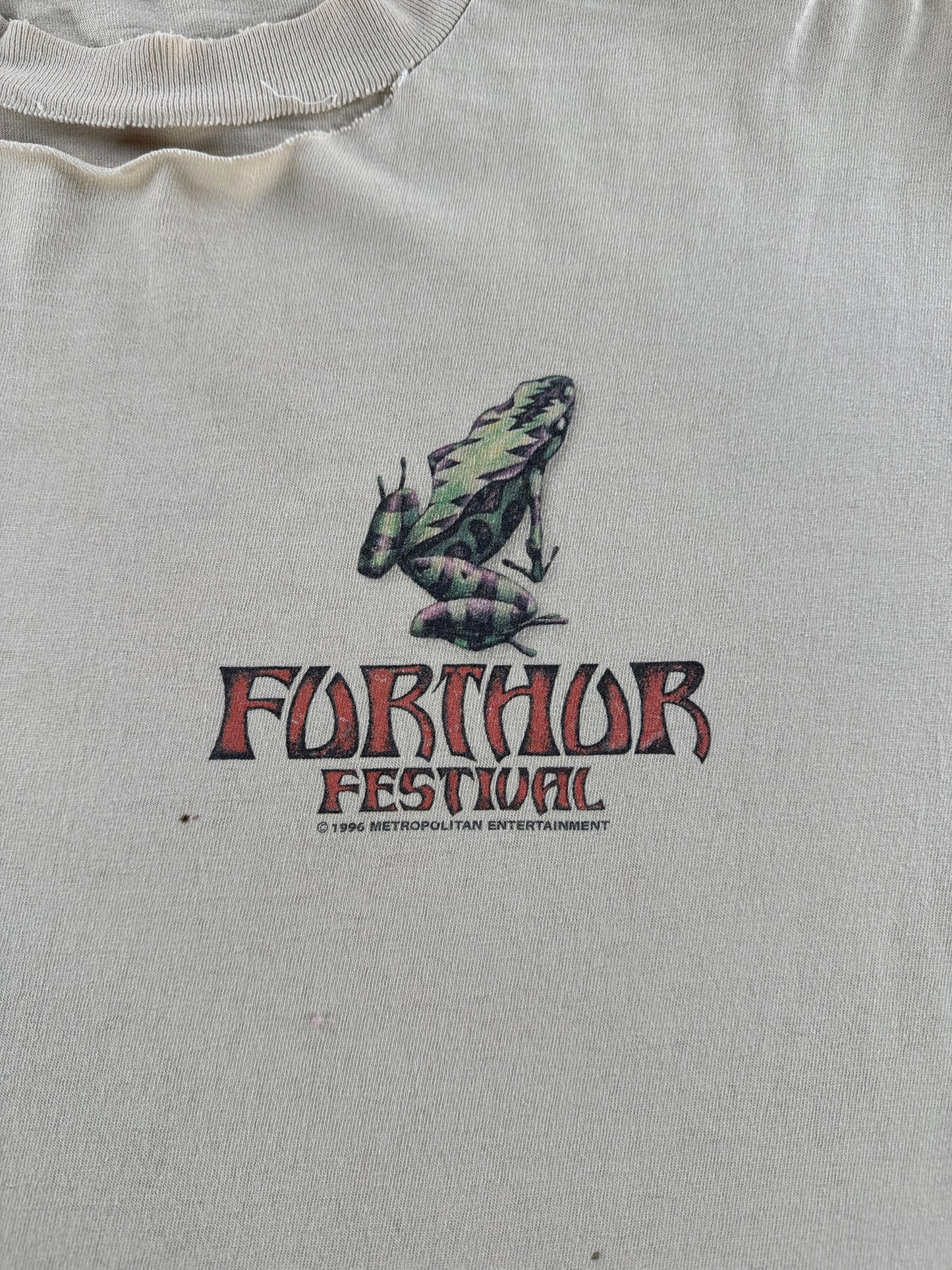 Graphic of Vintage Distressed 1996 Further Festival Tee SZ XL