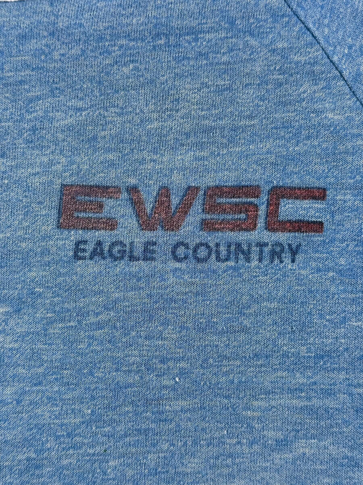 EWSC Graphic on front of Vintage Champion Blue Bar Eagle Country Tee SZ M (Fits S)
