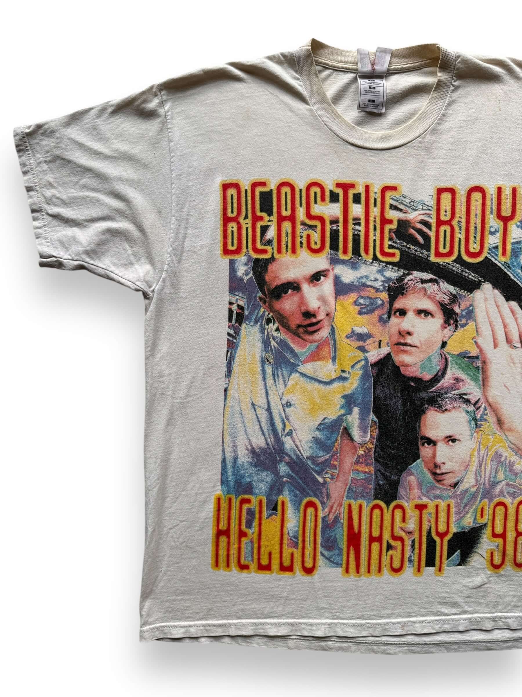 front right of Vintage 1998 Beastie Boys Hello Nasty Tour Tee SZ XL