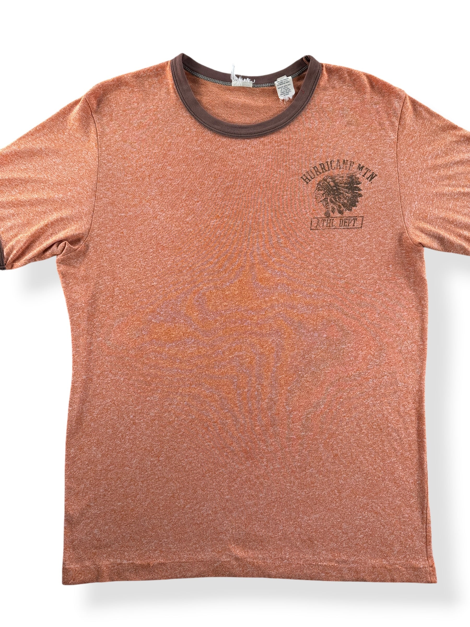 Front Close Up of Vintage Hurricane Mtn. Ringer Tee SZ L (Fits M)