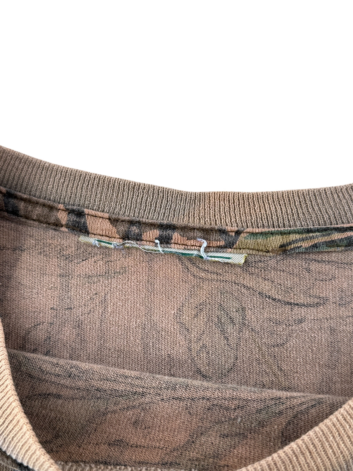 Cut tag on inside of Vintage 90s Camo Tee SZ XXL