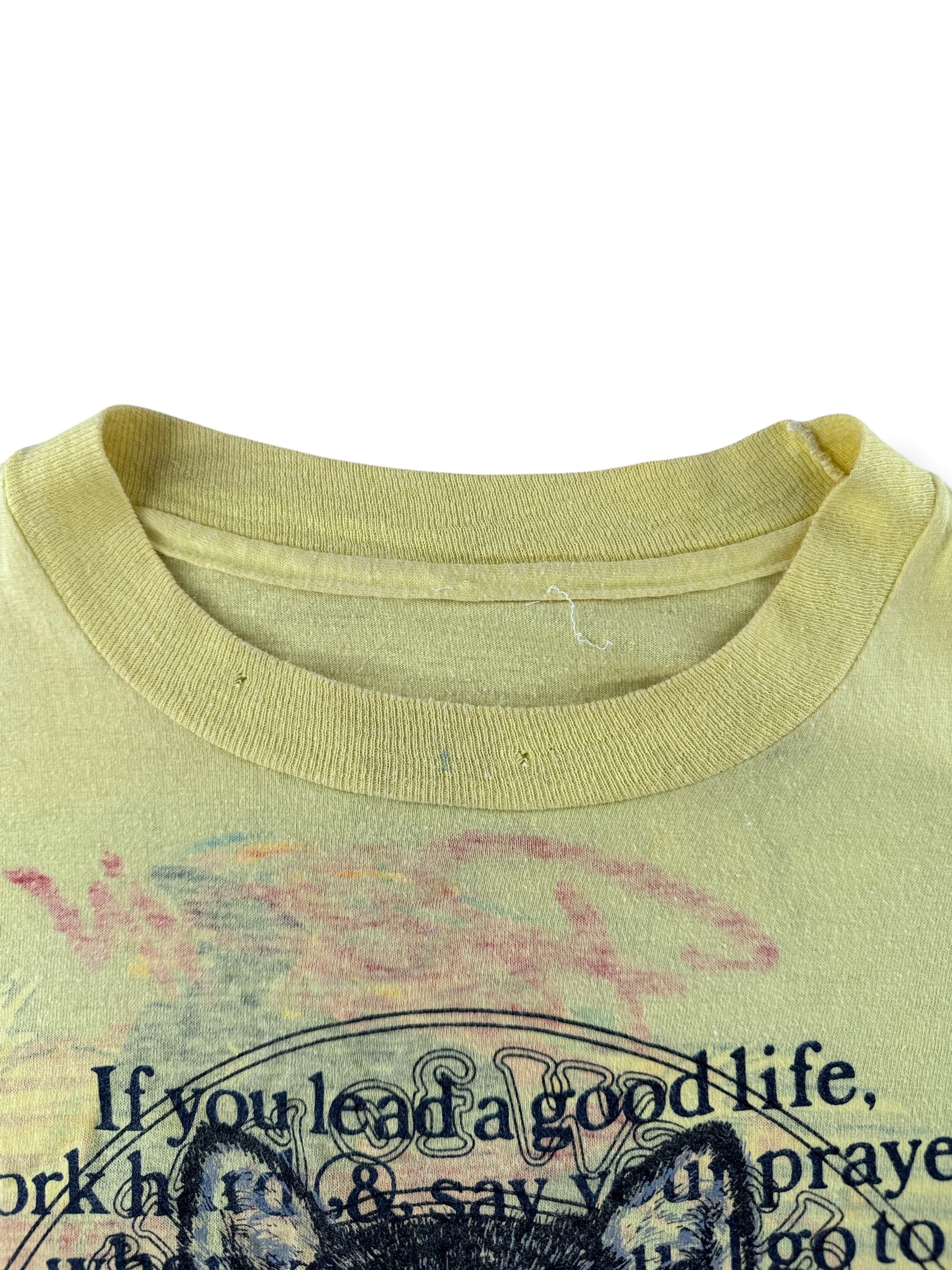 Collar on Vintage 1990s Washington Test Print Tee SZ M