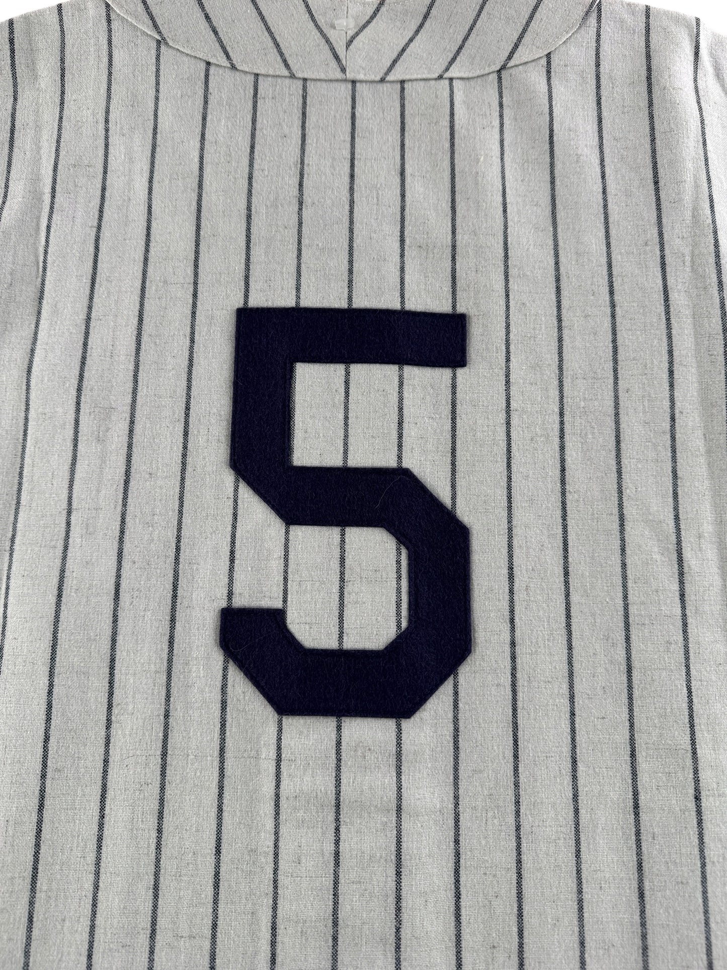 Close up of back on Deadstock EFF New York Baseball Jersey