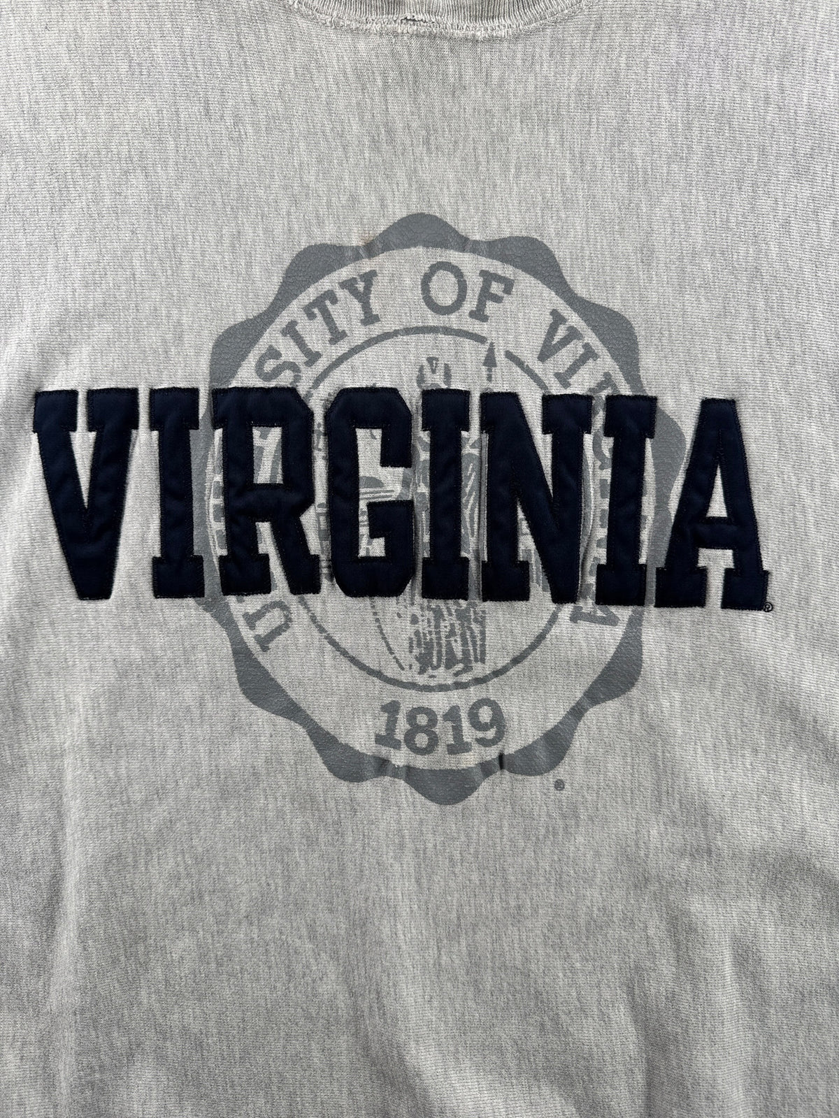Front graphic on Vintage 90s Champion U of V Reverse Weave Crewneck SZ XL (Fits L)