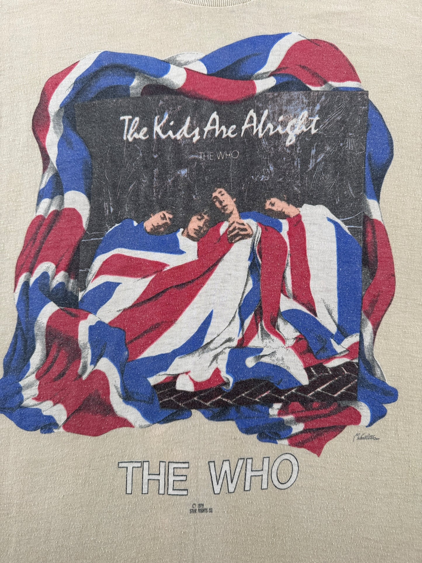 Graphic of Vintage The Who 1979 The Kids Are Alright Tee SZ XS