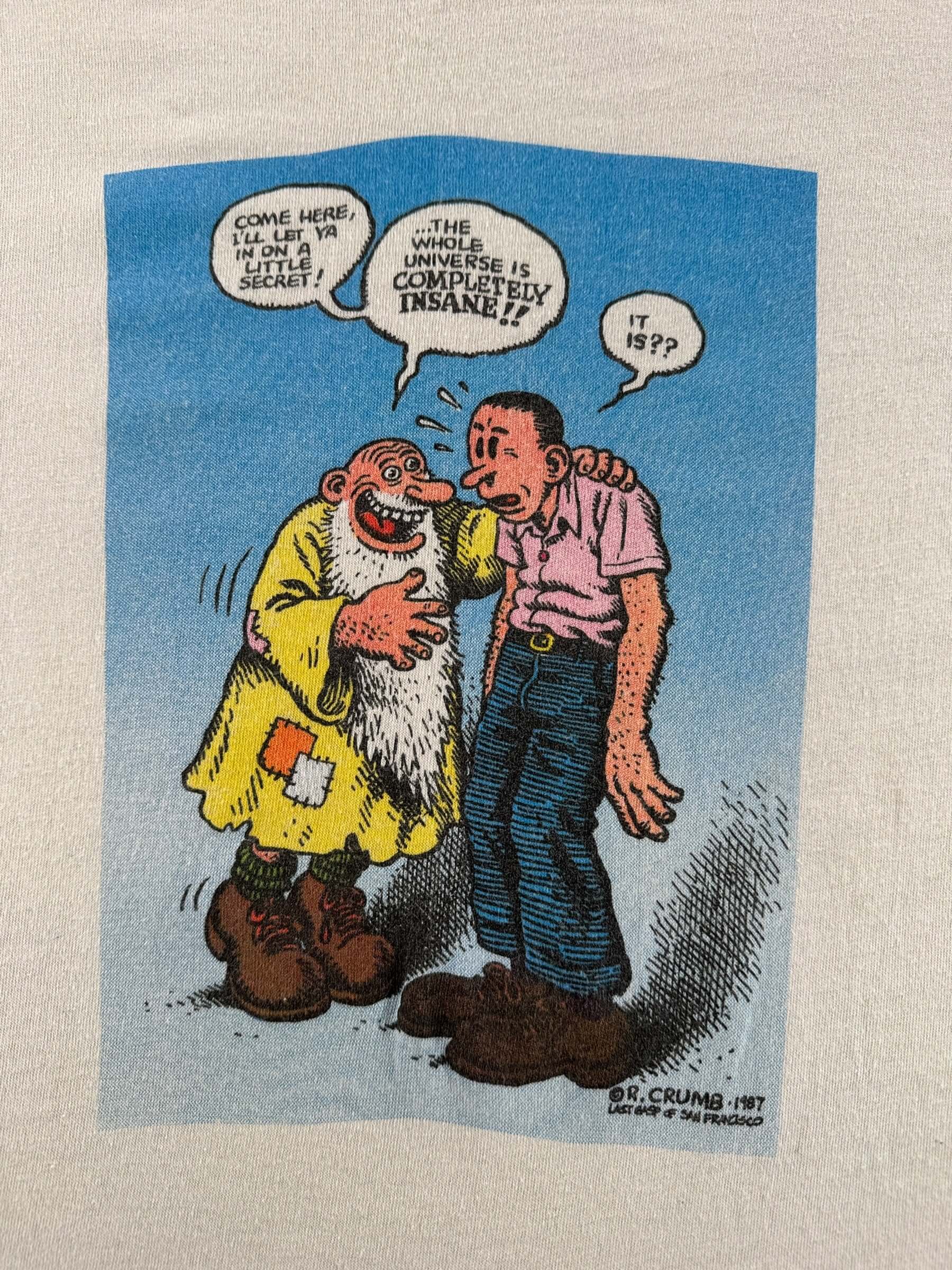 Graphic of Vintage 1987 R. Crumb Mr Natural Tee SZ XL (Fits L)