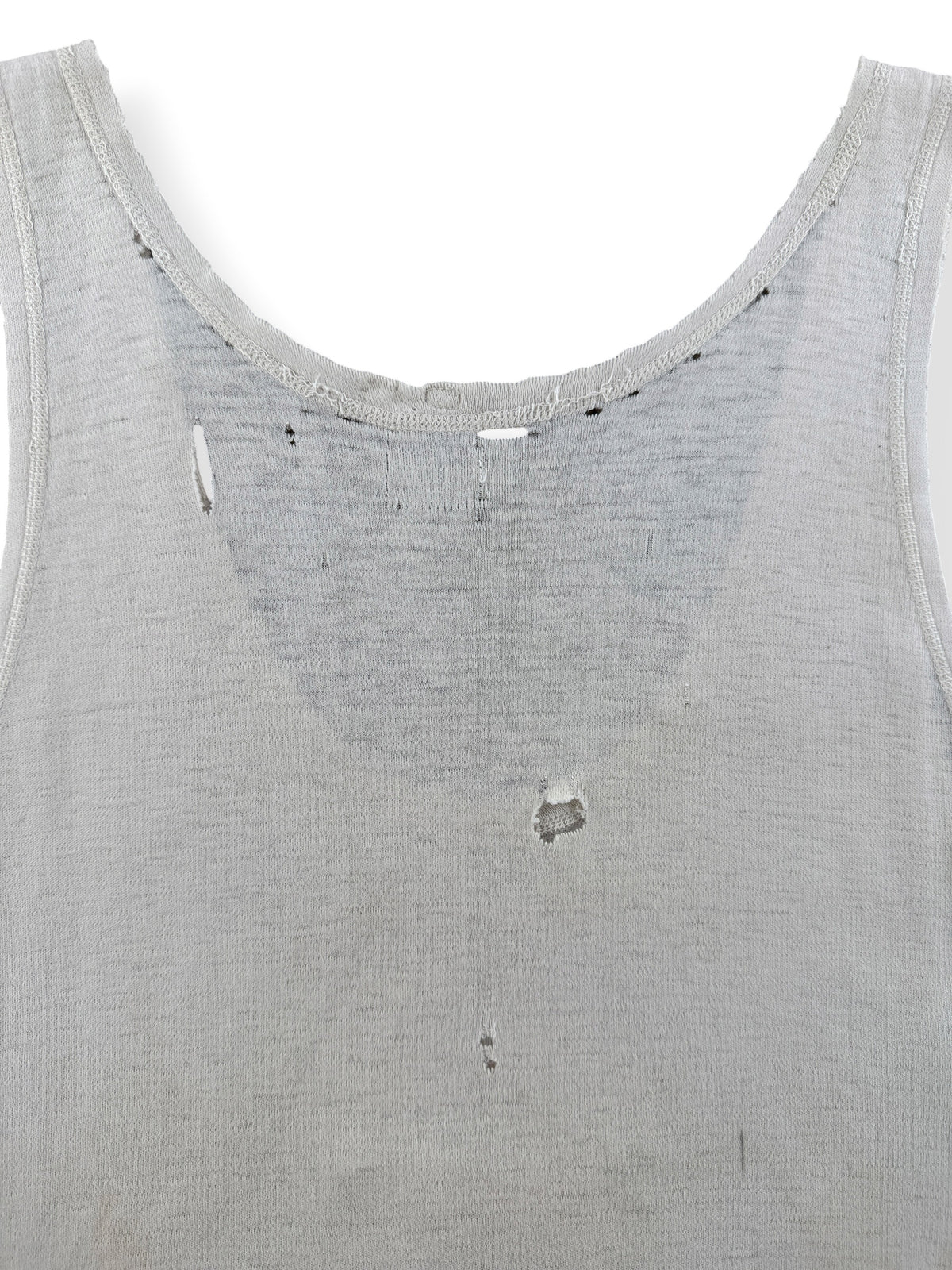 Ware on back of Vintage 40s Distressed Rowing Tank Top SZ M
