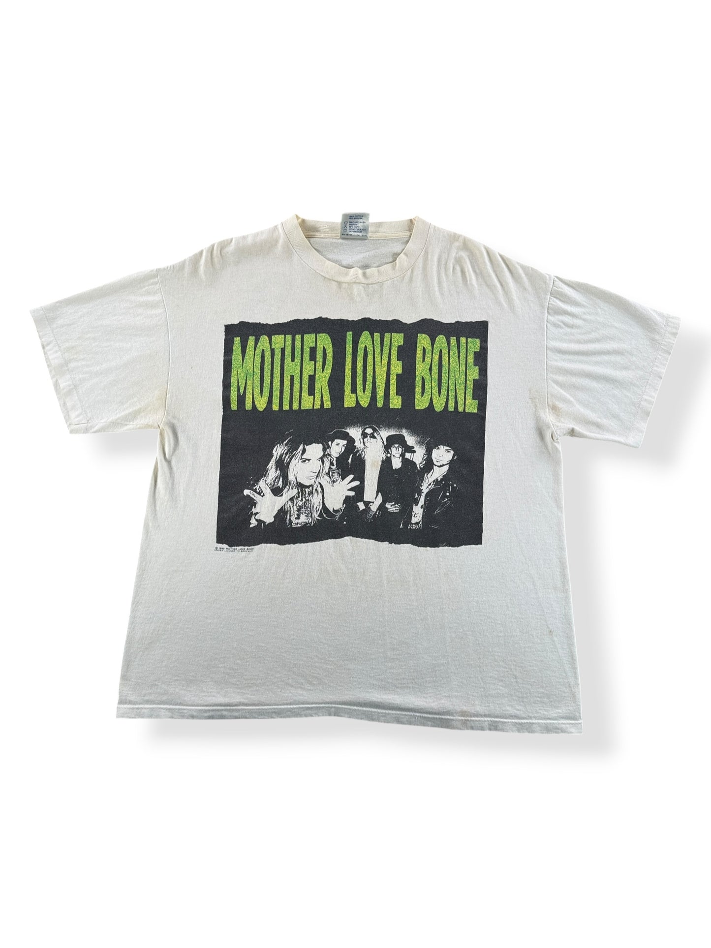 Front of Vintage Mother Love Bone Half Ass Monkey Boy Tee SZ XL (Fits L)