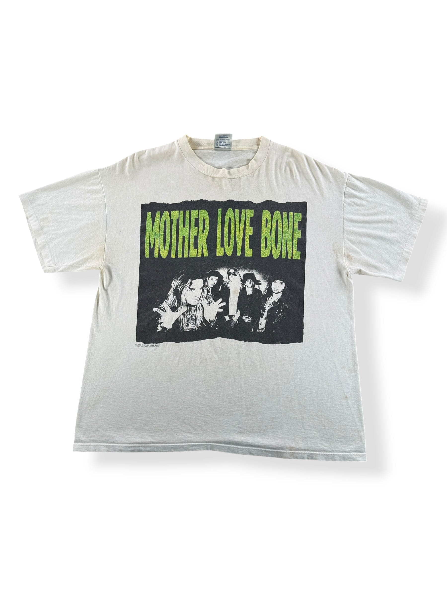 Front of Vintage Mother Love Bone Half Ass Monkey Boy Tee SZ XL (Fits L)