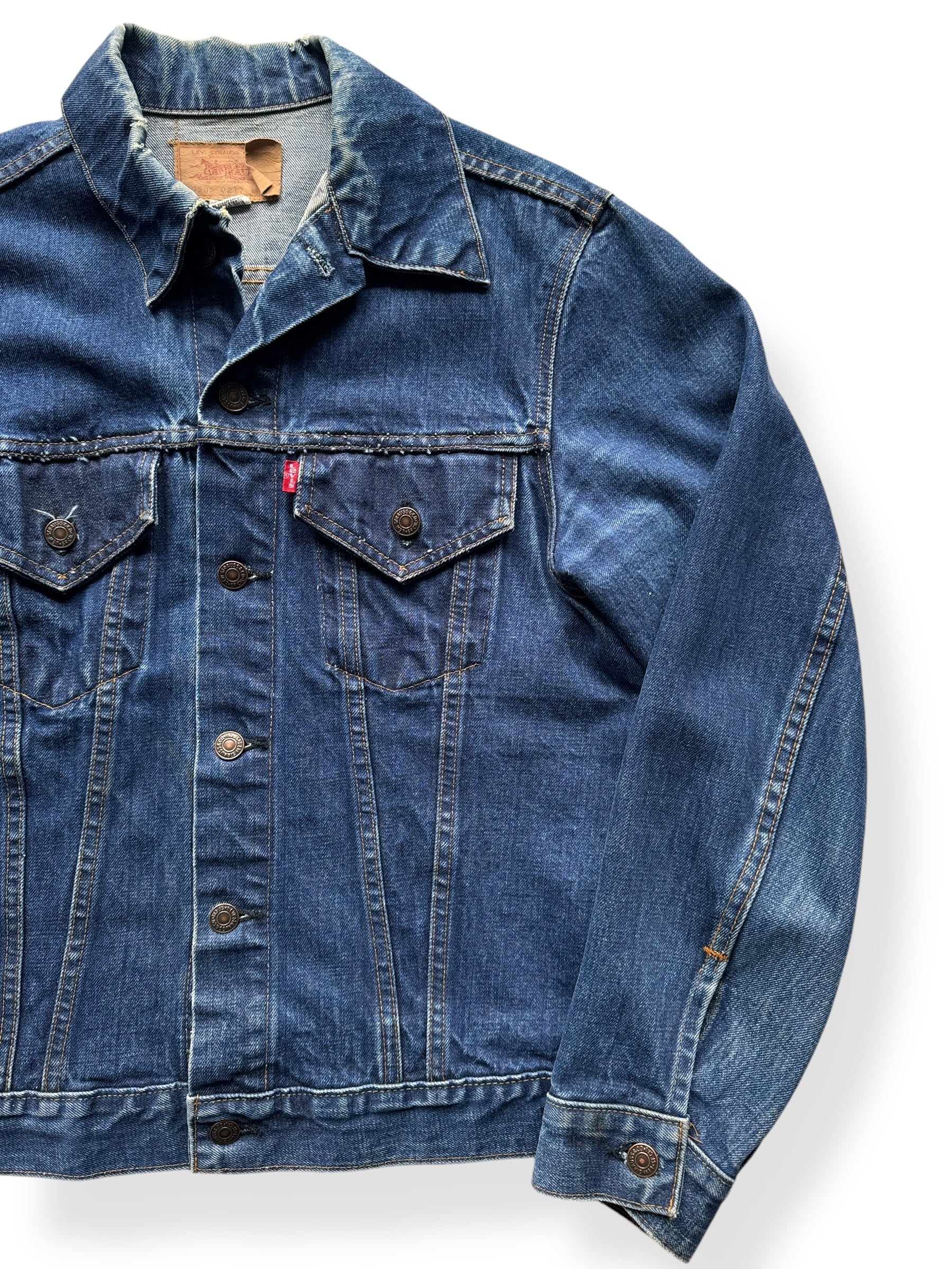 Front Left of Vintage Levis 70505 2-Pocket Trucker Jacket SZ 40