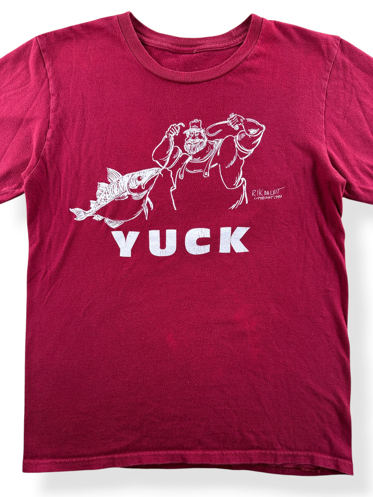 Close-up of Vintage Yuck Rik Dalvit Tee SZ S