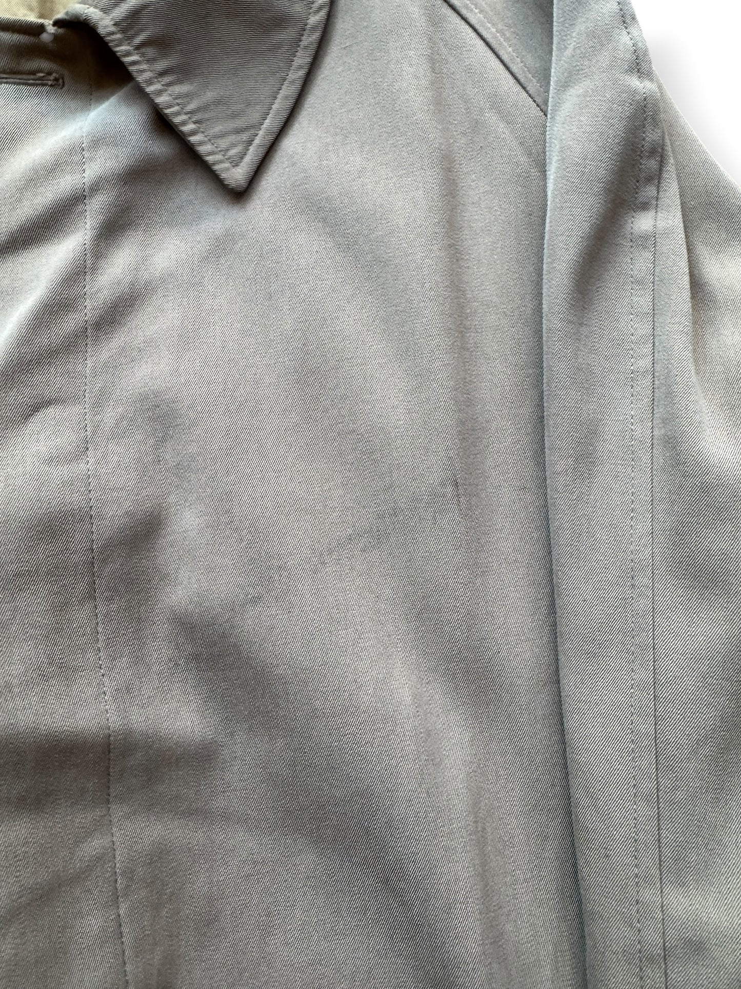 Wear on Vintage Wool Gabardine Trench Coat SZ XL