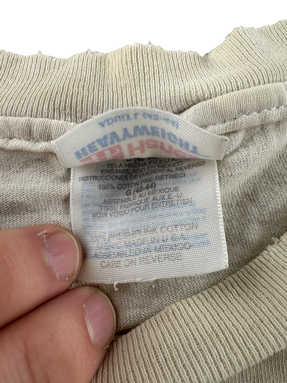Tag on Vintage Distressed Myer's Rum Tee SZ L