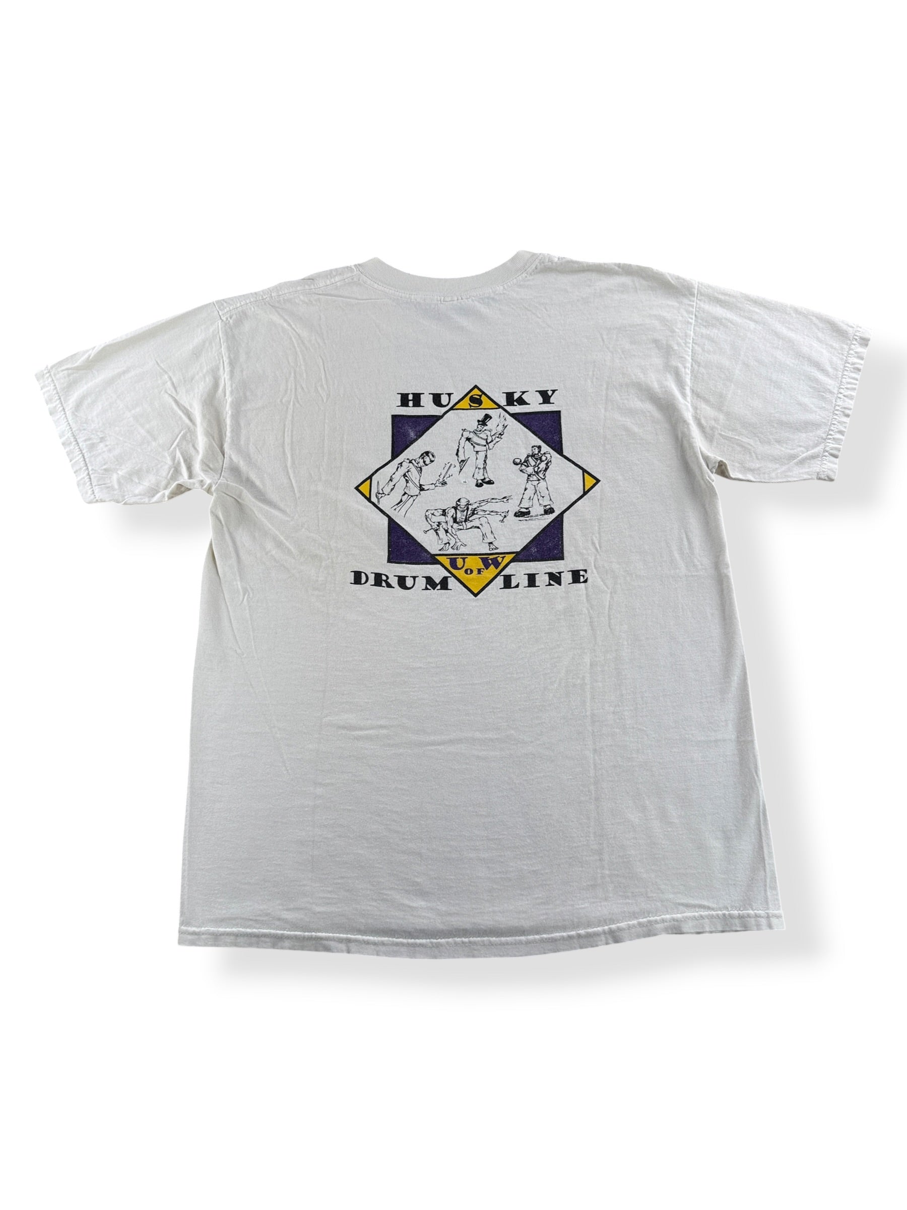 Back of Vintage 1998 Huskies Drumline Tee SZ L