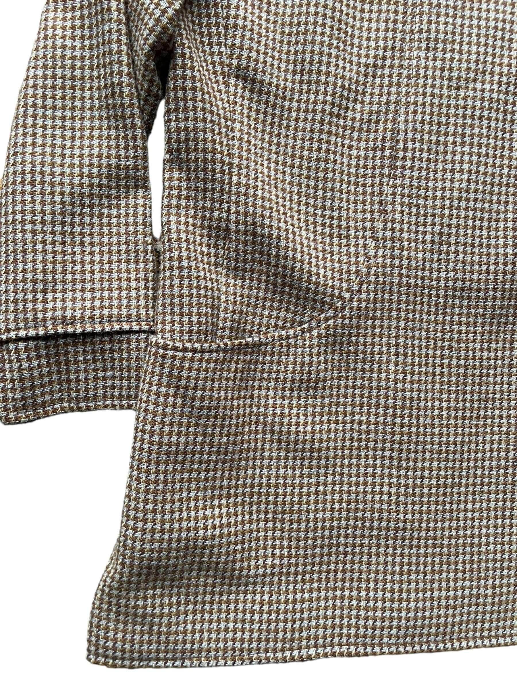 Lower right front view of Vintage 1950s Houndstooth Tunic | Vintage Ladies Clothing | Barn Owl True Vintage