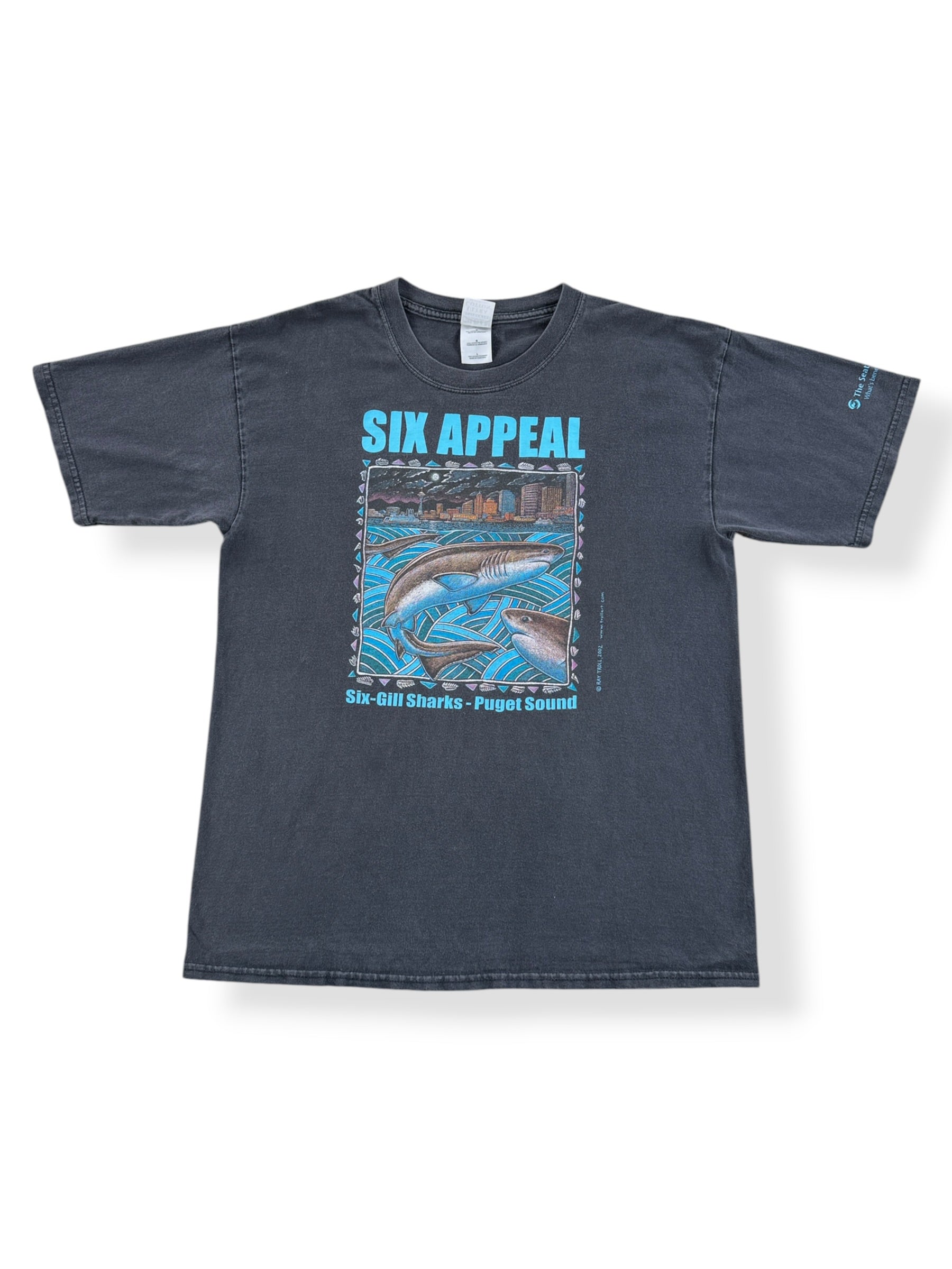 Front of Vintage Six Appeal Ray Troll Tee SZ L