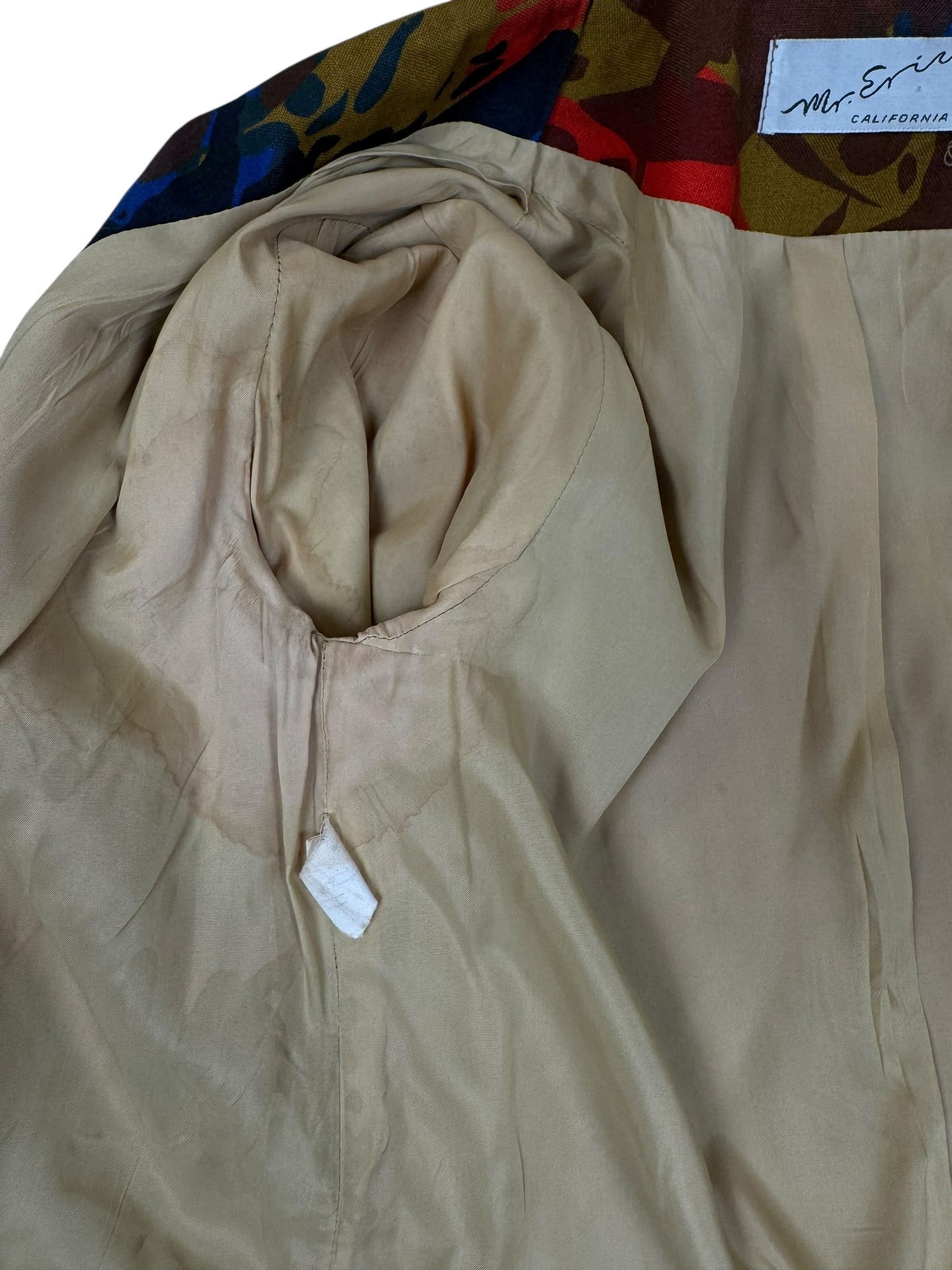 Under arm stains 1960s Mr. Eric Colorful Dress Jacket M