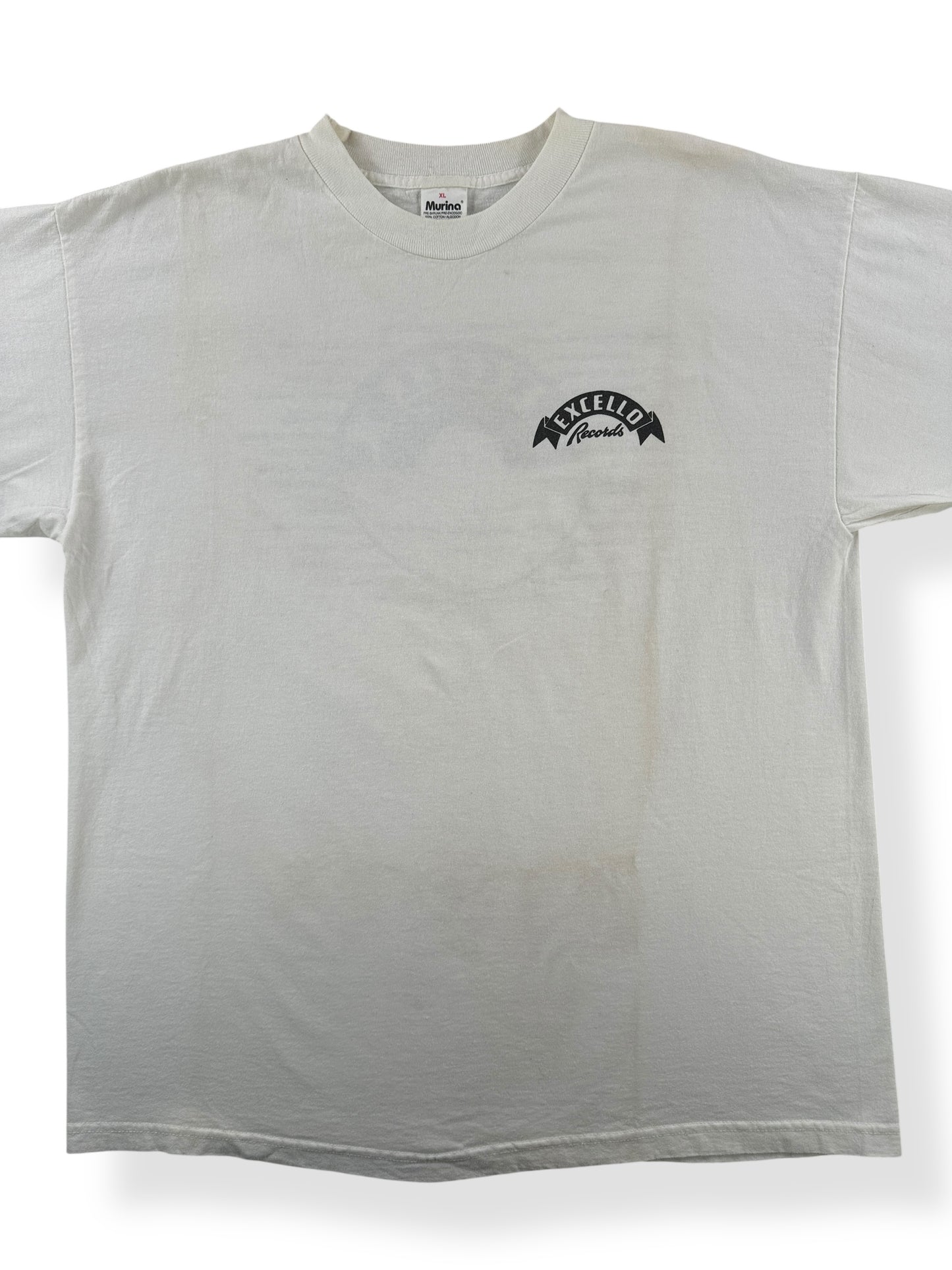 Front Close Up of Vintage Excello Records Tee SZ XL