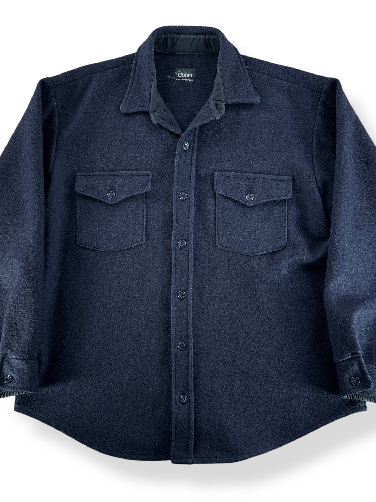 Front Close Up of Vintage Codet CPO Jacket SZ XL