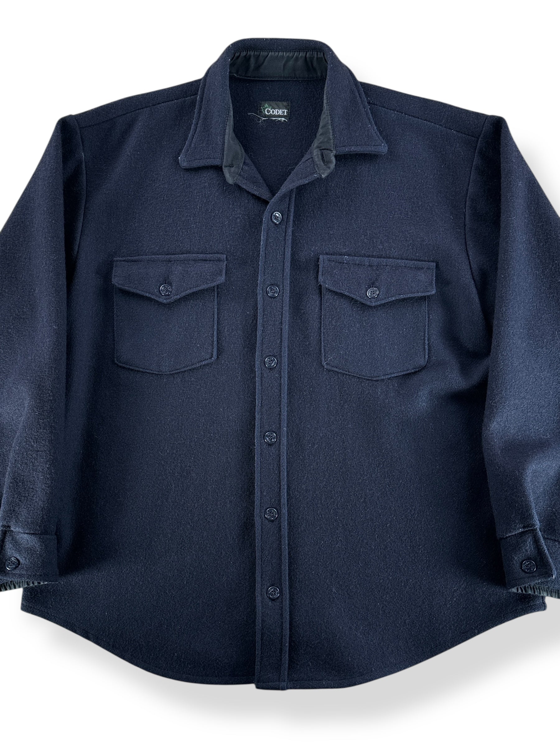 Front Close Up of Vintage Codet CPO Jacket SZ XL