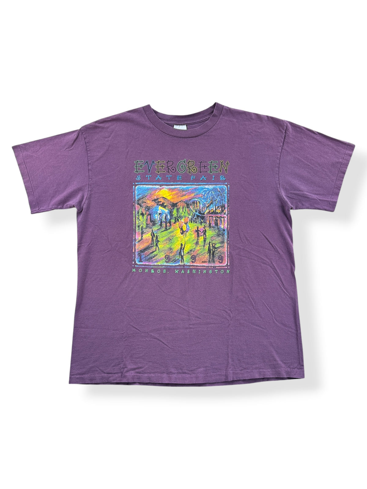 Front of Vintage Evergreen State Fair Tee SZ XL (Fits L)