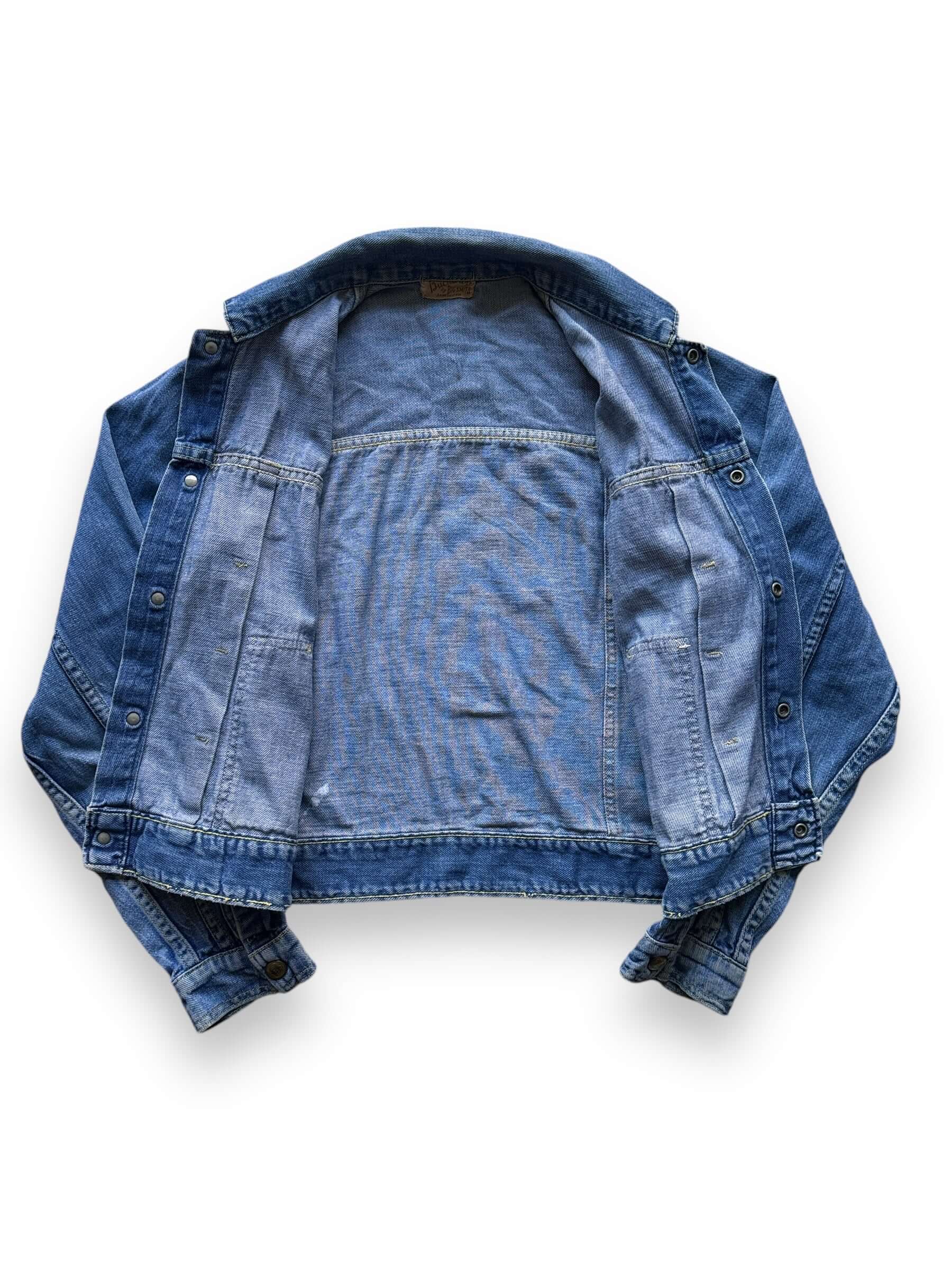 inside of Vintage Buckaroo by Big Smith Pleated Denim Jacket SZ XS