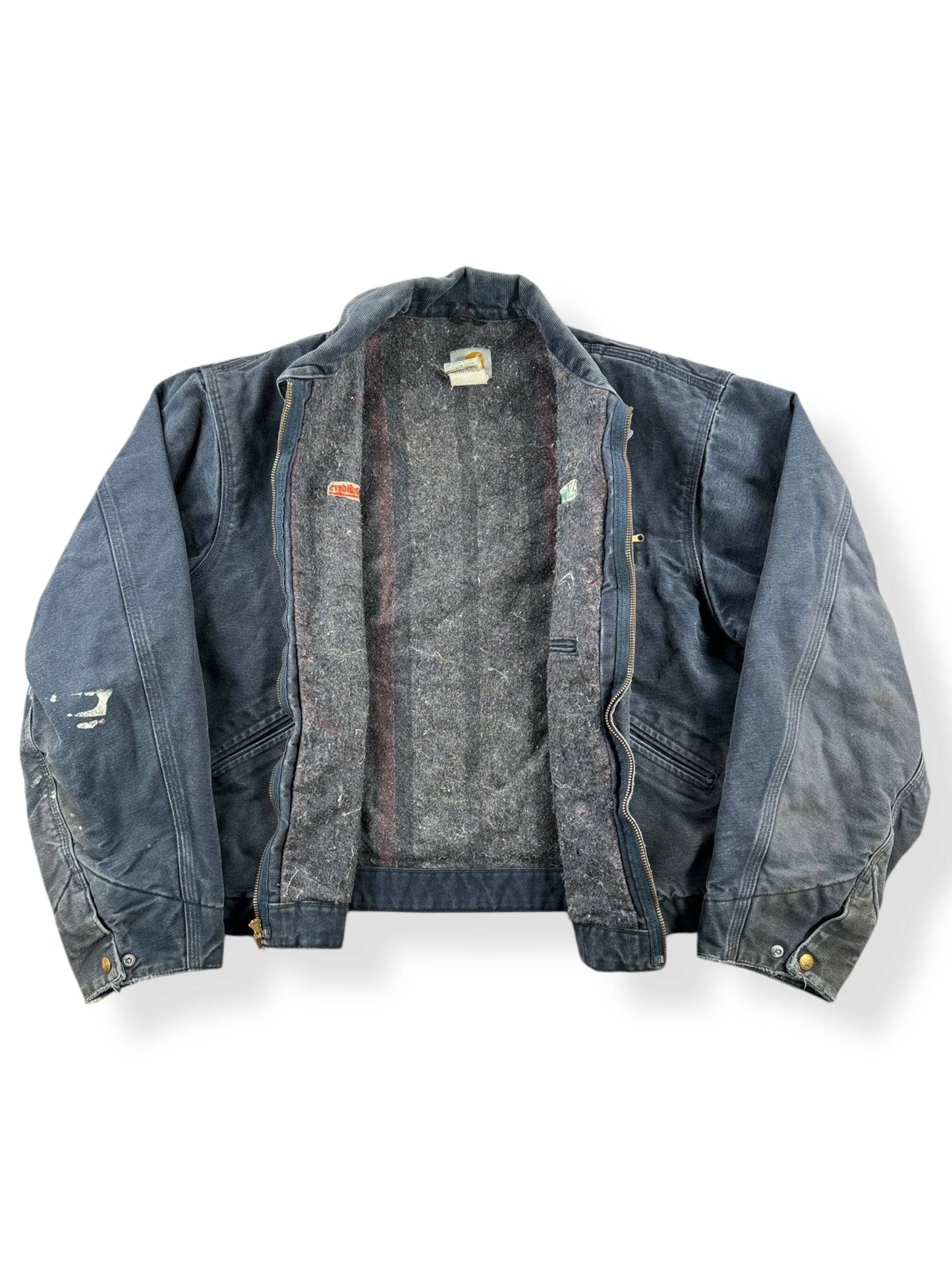 Inside of Vintage ProBuild Carhartt Detroit Jacket SZ 48