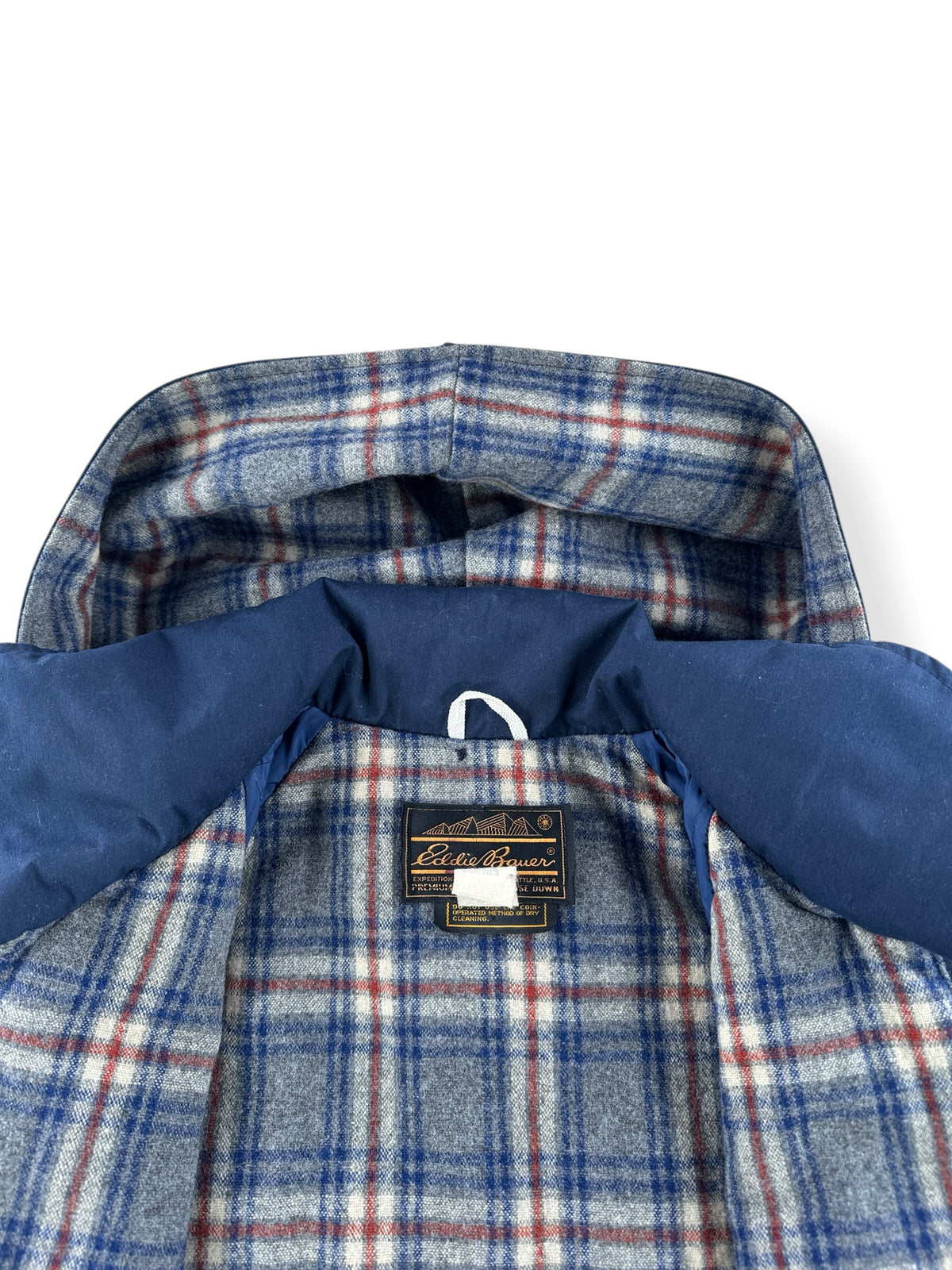 Hood lining on Vintage Eddie Bauer Wool Lined Parka SZ M