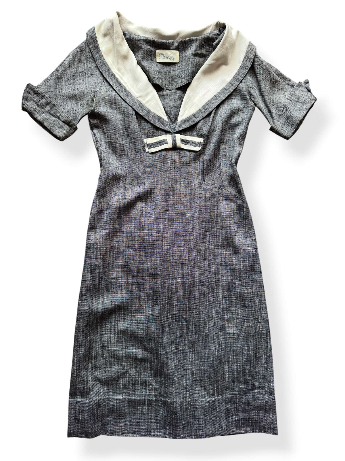 Close up of Vintage Ellen Kaye Sailor Collar Dress