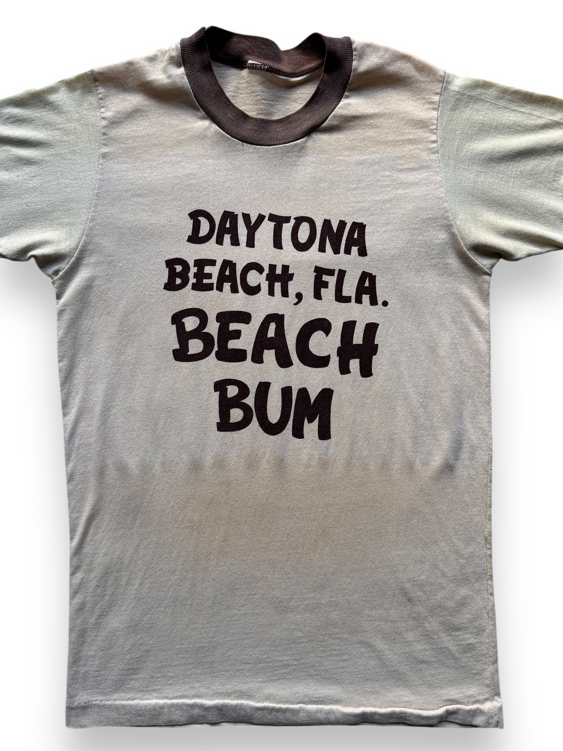 front of Vintage Daytona Beach Florida Ringer Tee SZ XS