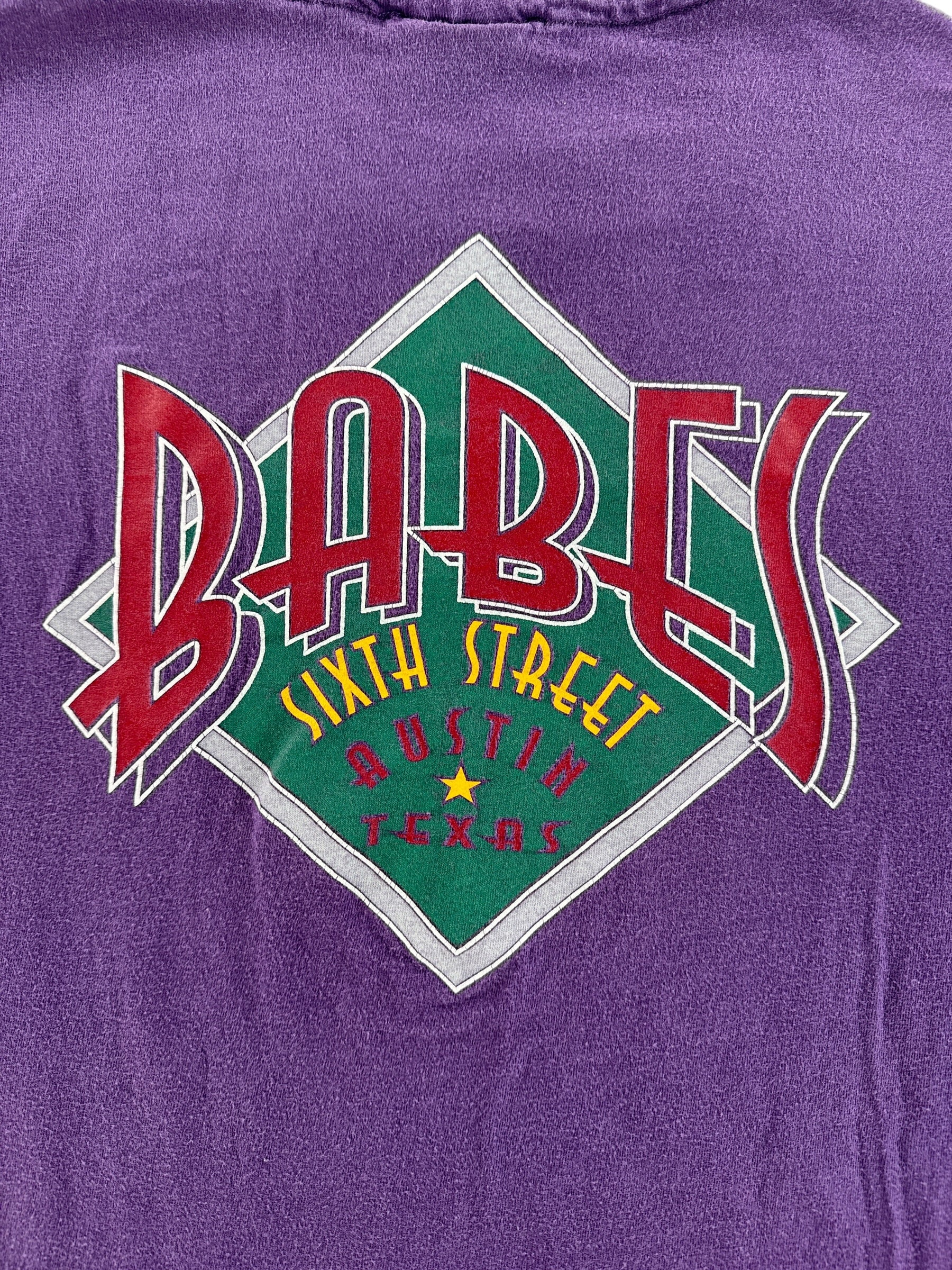 Back Graphic of Vintage '96 SXSW Babes Burgers Tee SZ XL (Fits L)