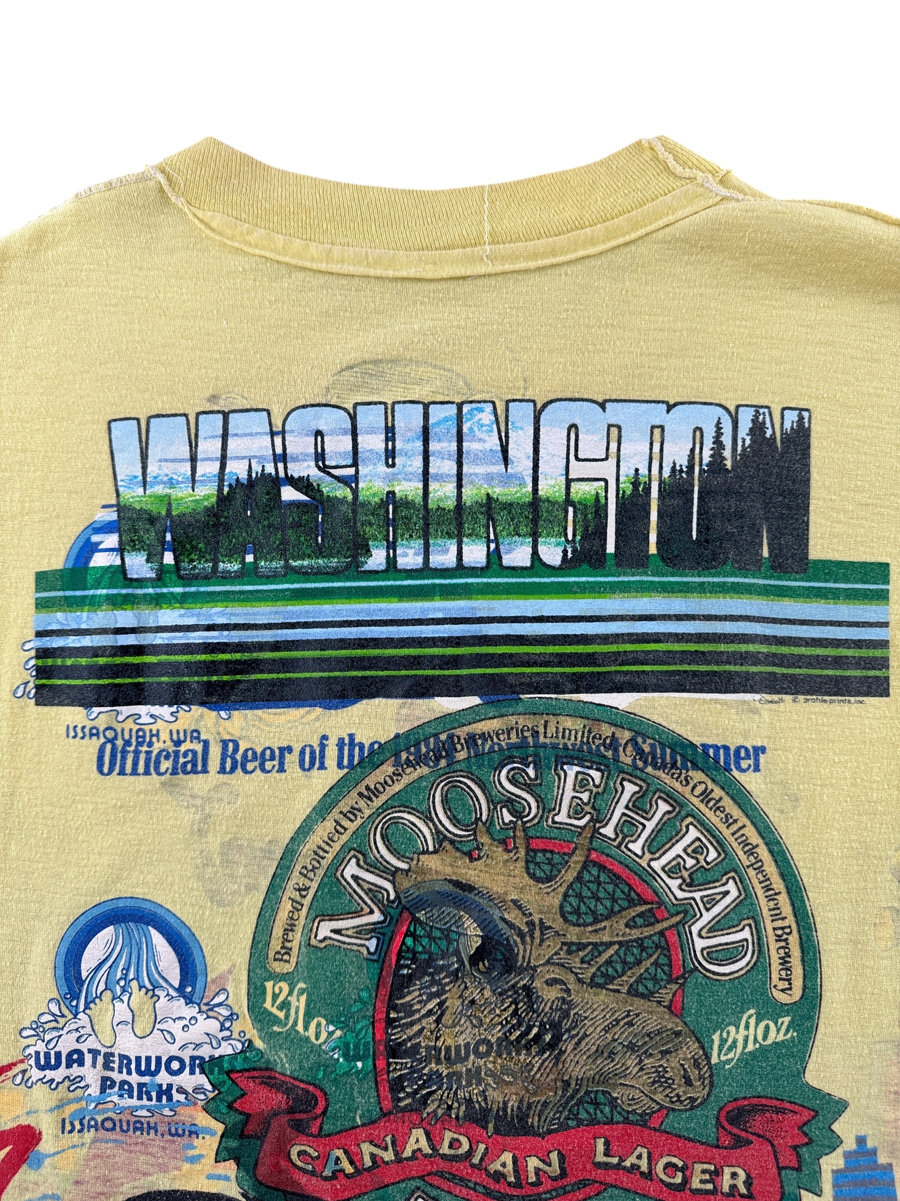 Back graphic on inside out Vintage 1990s Washington Test Print Tee SZ M