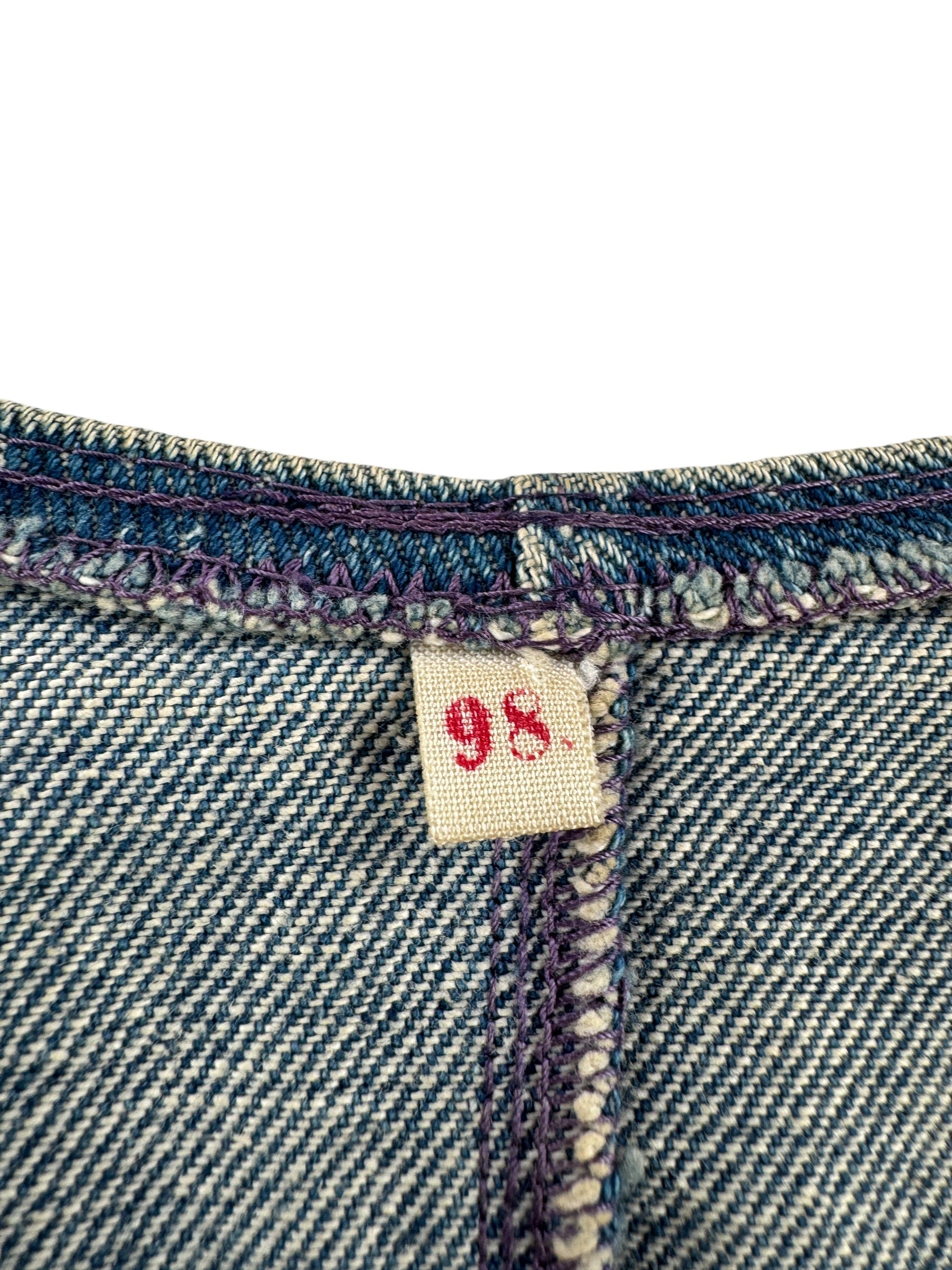 Size on Vintage Joker Jeans Denim Vest SZ XS