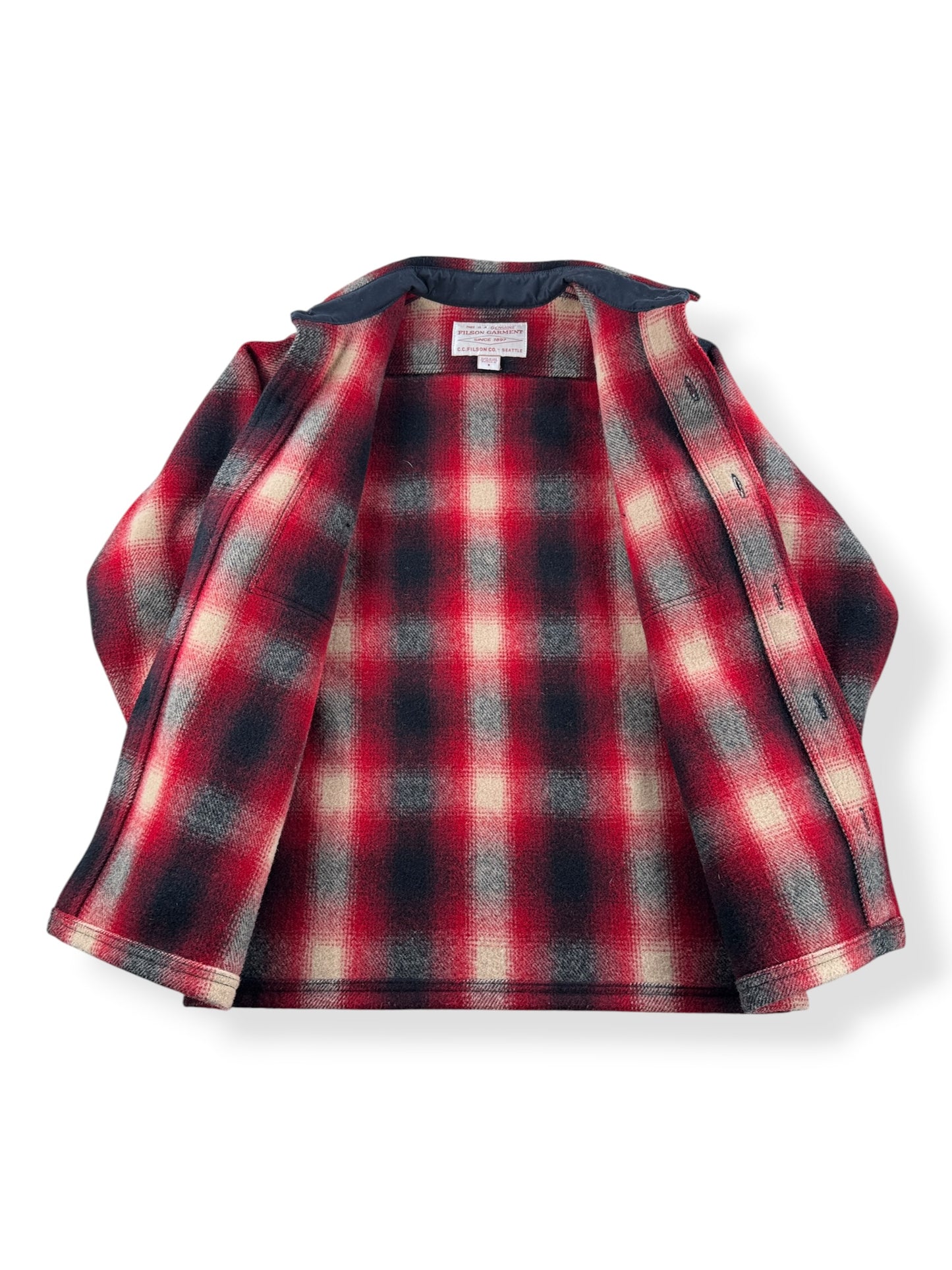 Inside of Filson Plaid Jac Shirt SZ S
