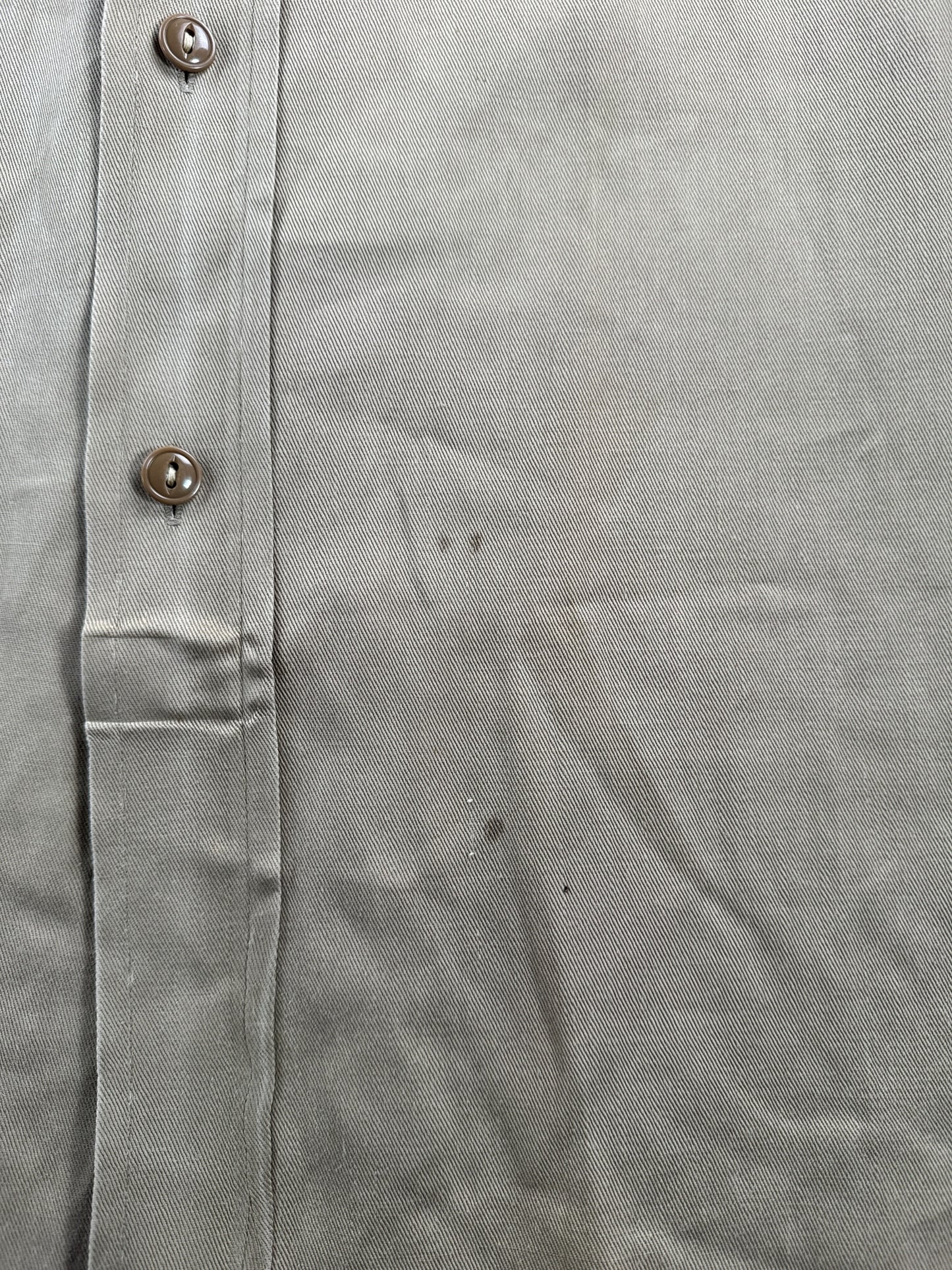 Staining on Vintage Penneys Big Mac Khaki Work Shirt SZ M