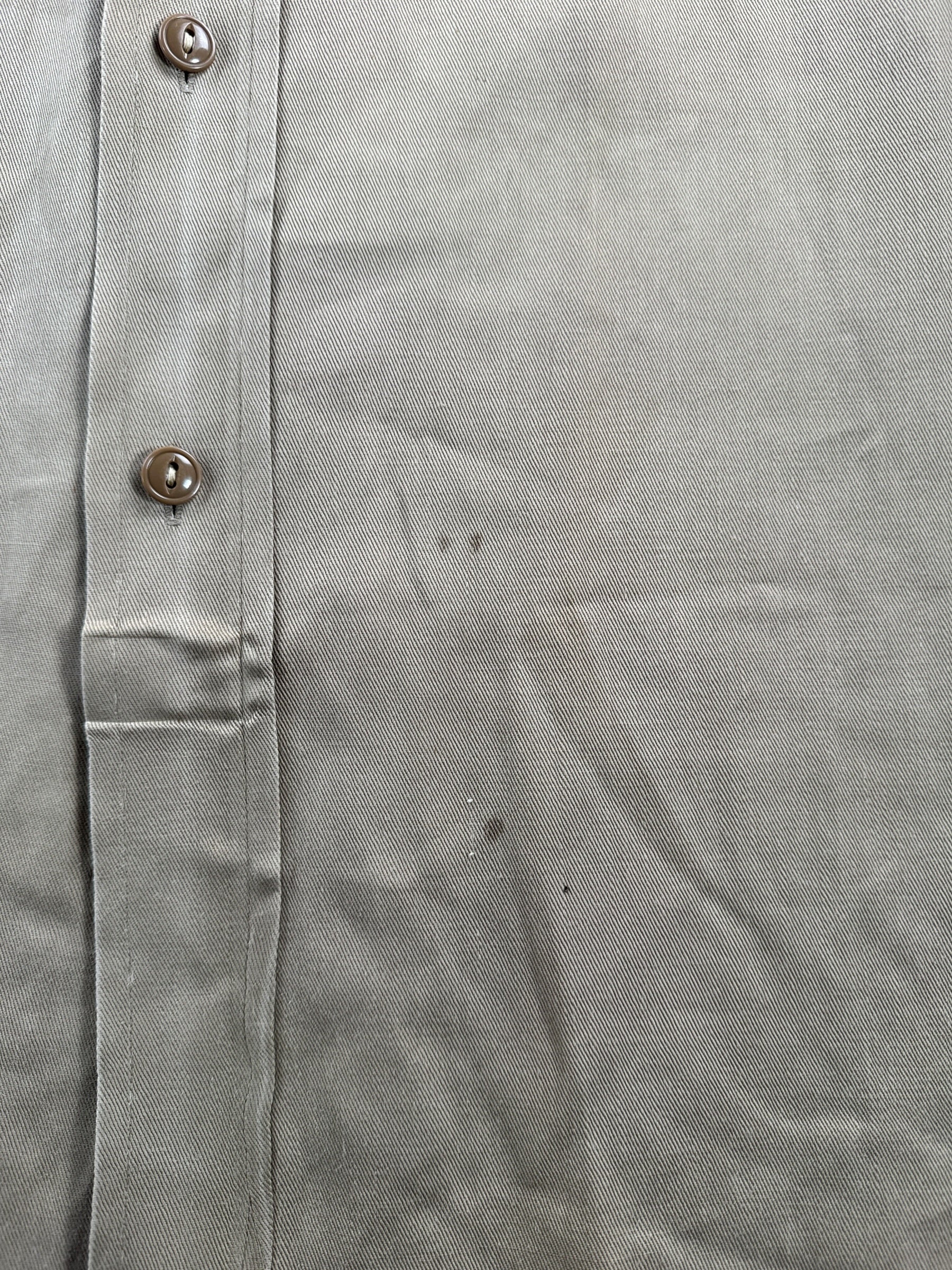 Staining on Vintage Penneys Big Mac Khaki Work Shirt SZ M