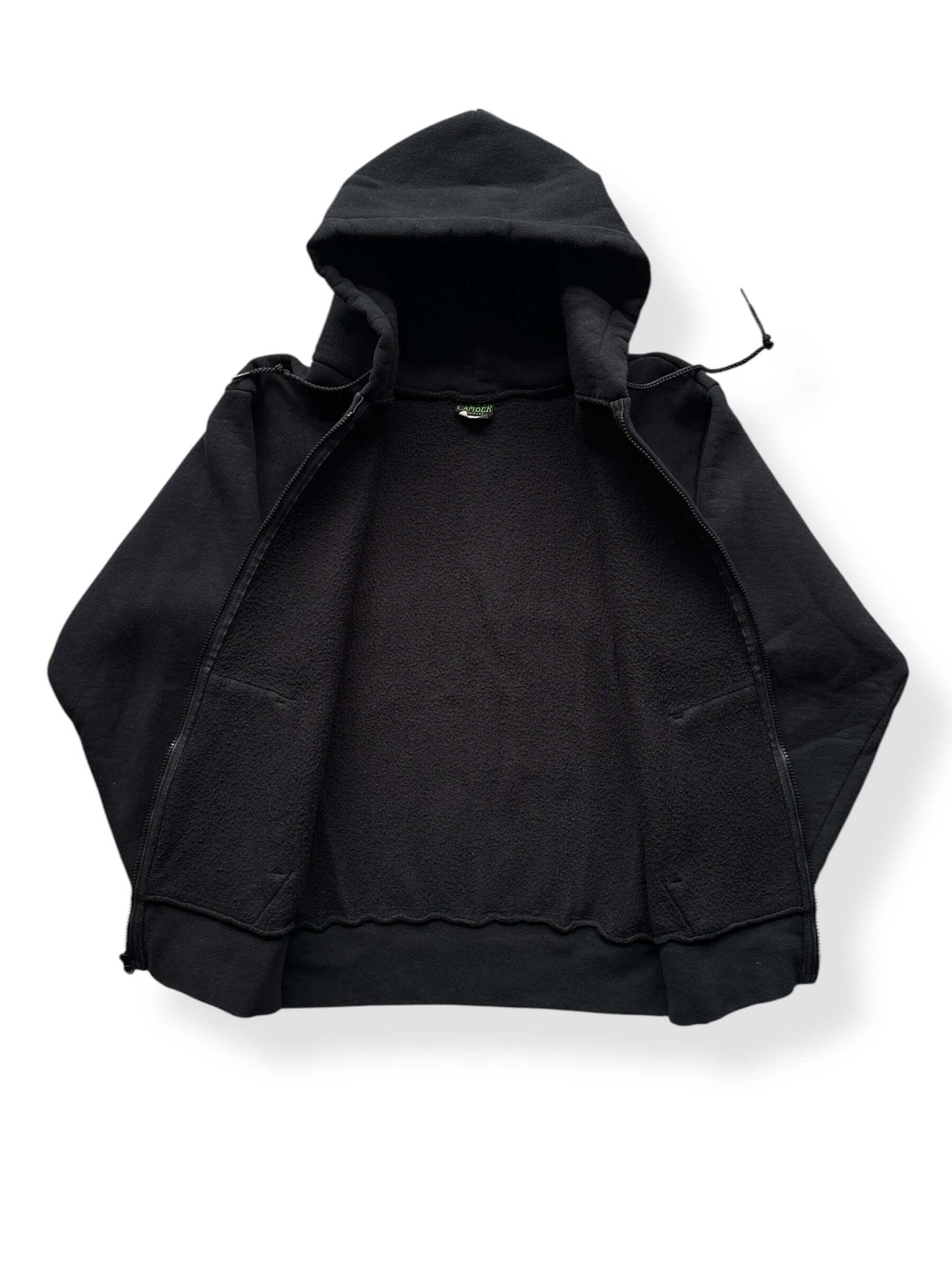 Inside of Camber Black Zip-Up Hoodie SZ L