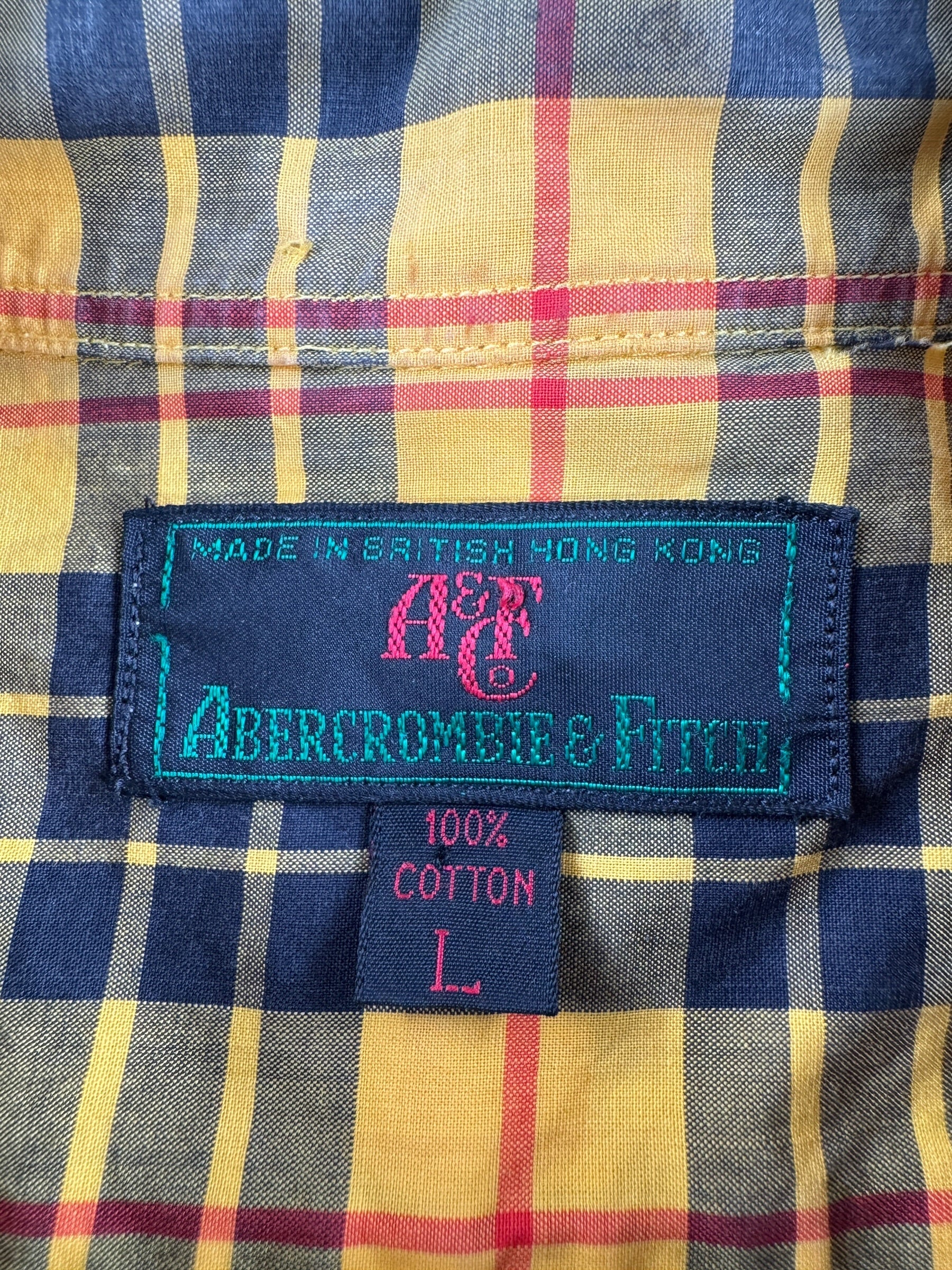 Label on Vintage Abercrombie & Fitch Shirt SZ L