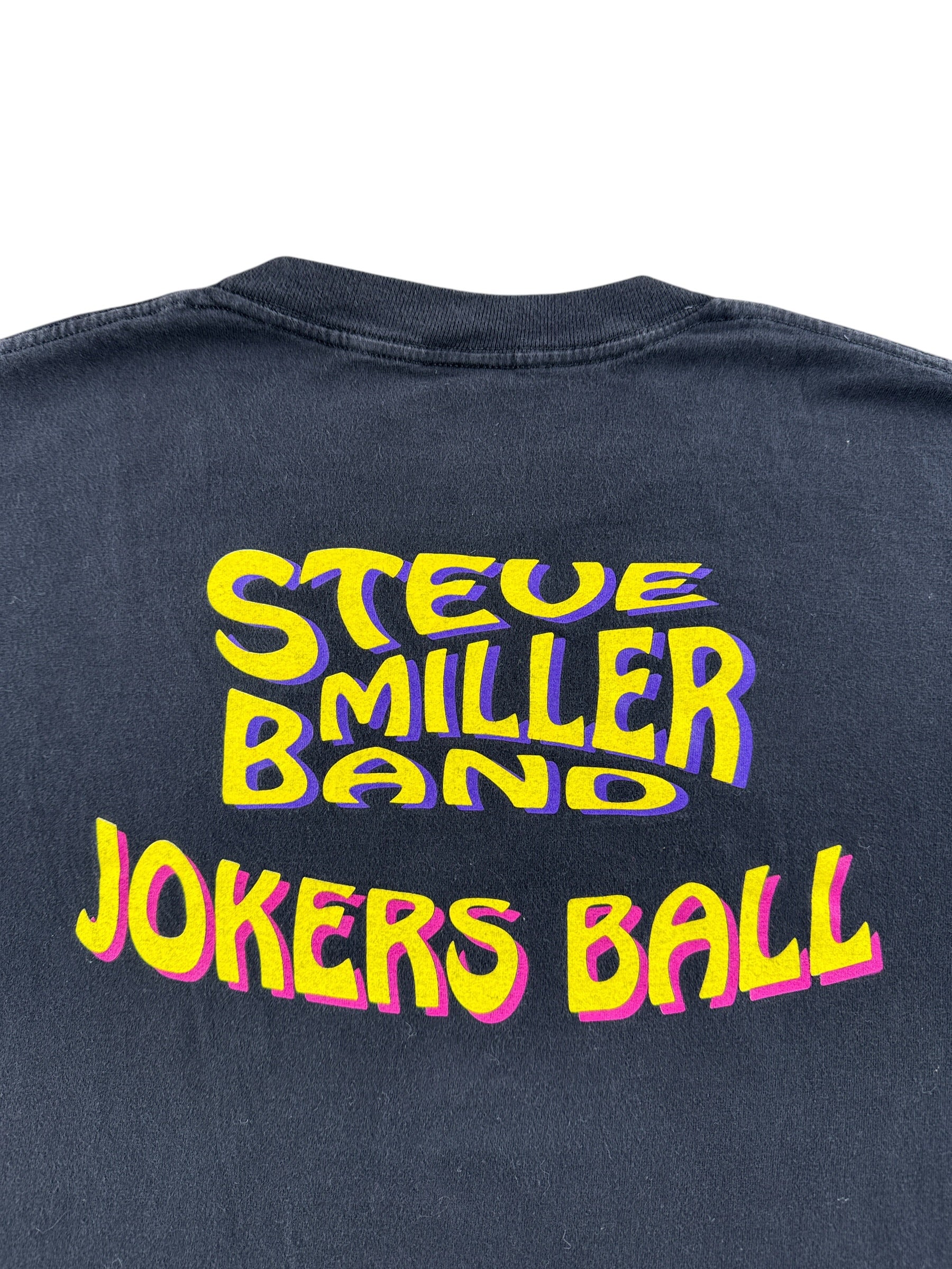 Close up of back on Vintage Steve Miller Band Jokers Ball Tee