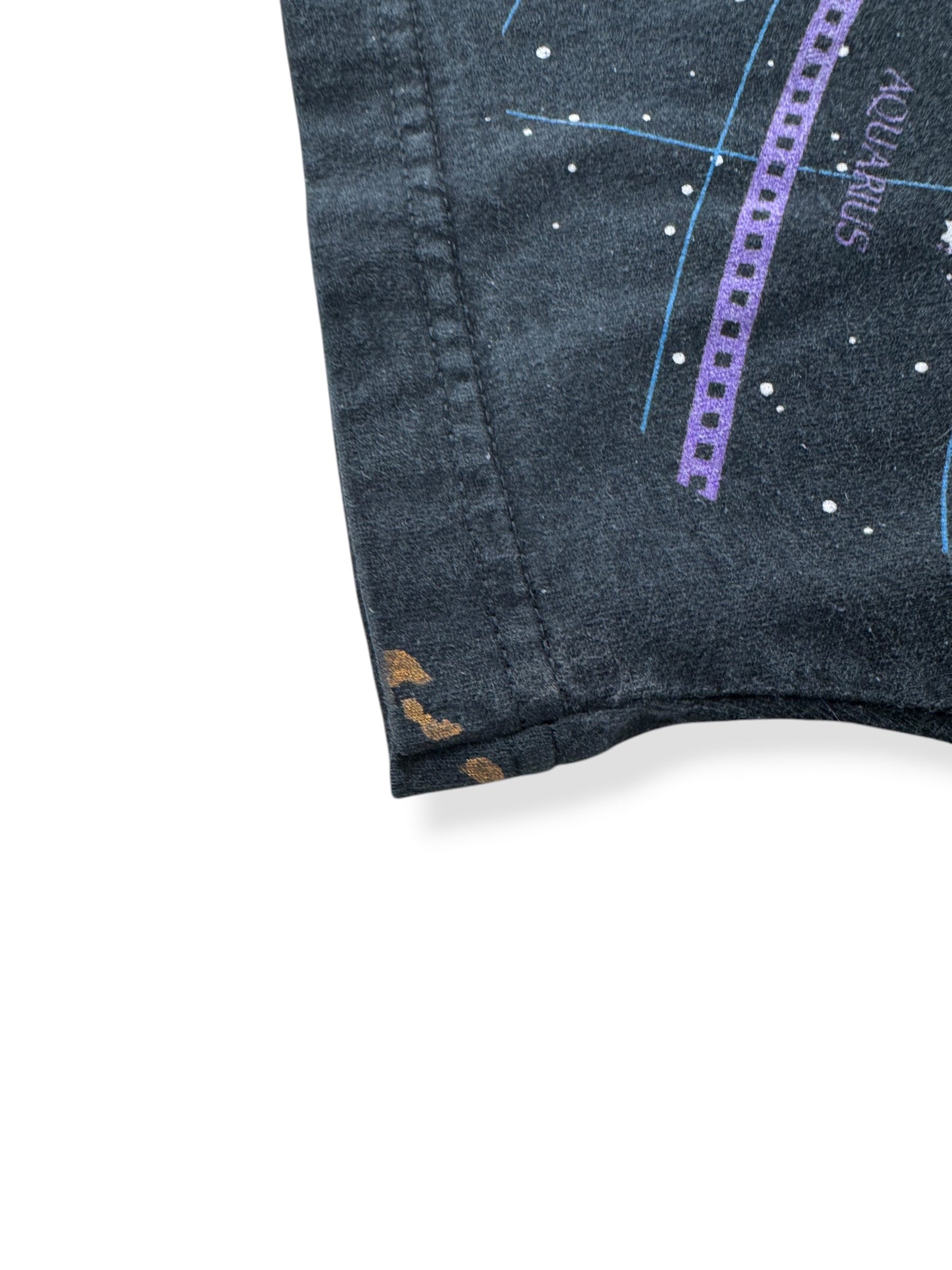 Staining on Vintage Liquid Blue Constellations AOP Tee SZ XL