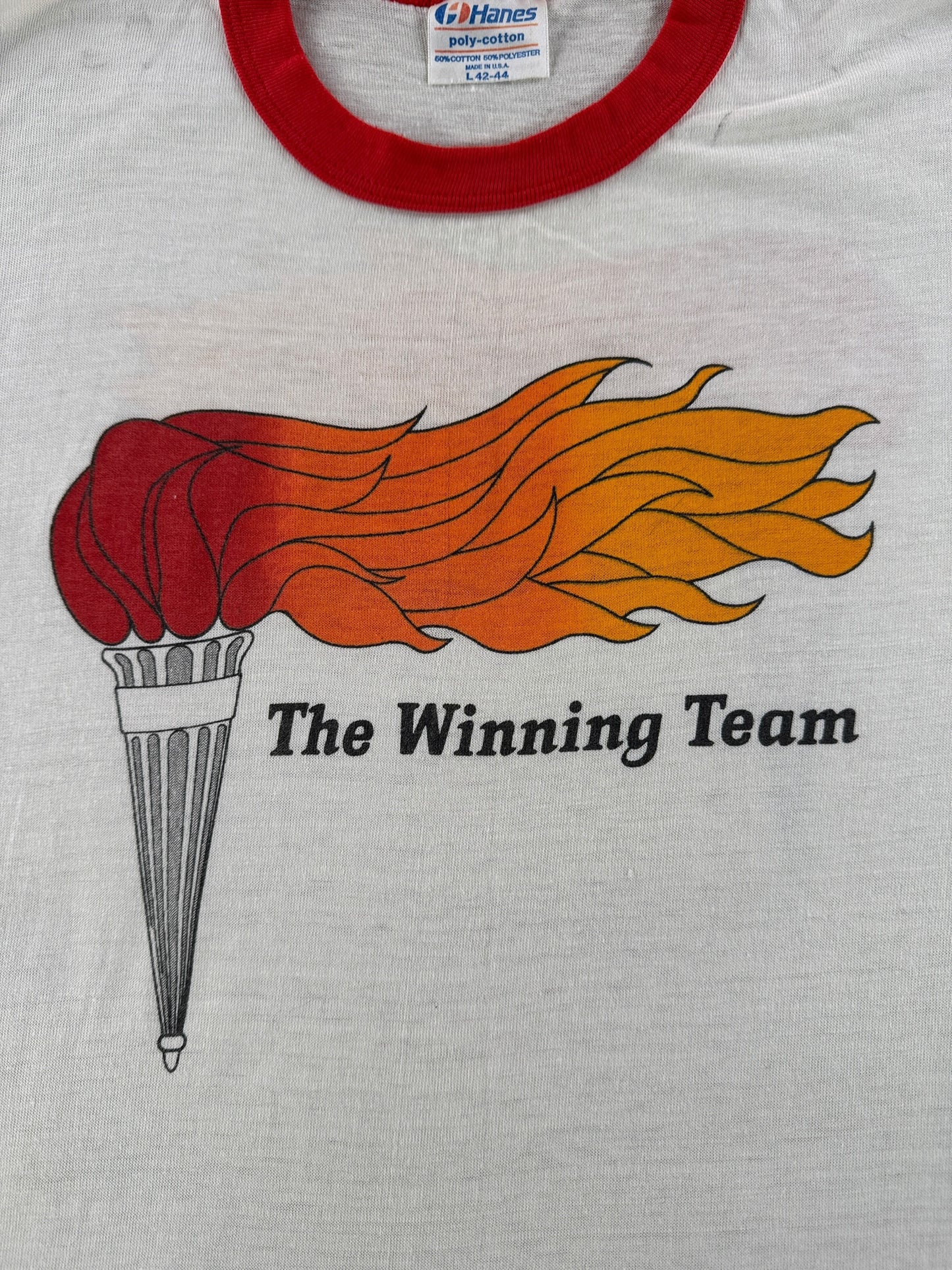Graphic of Vintage The Winning Team Ringer SZ L