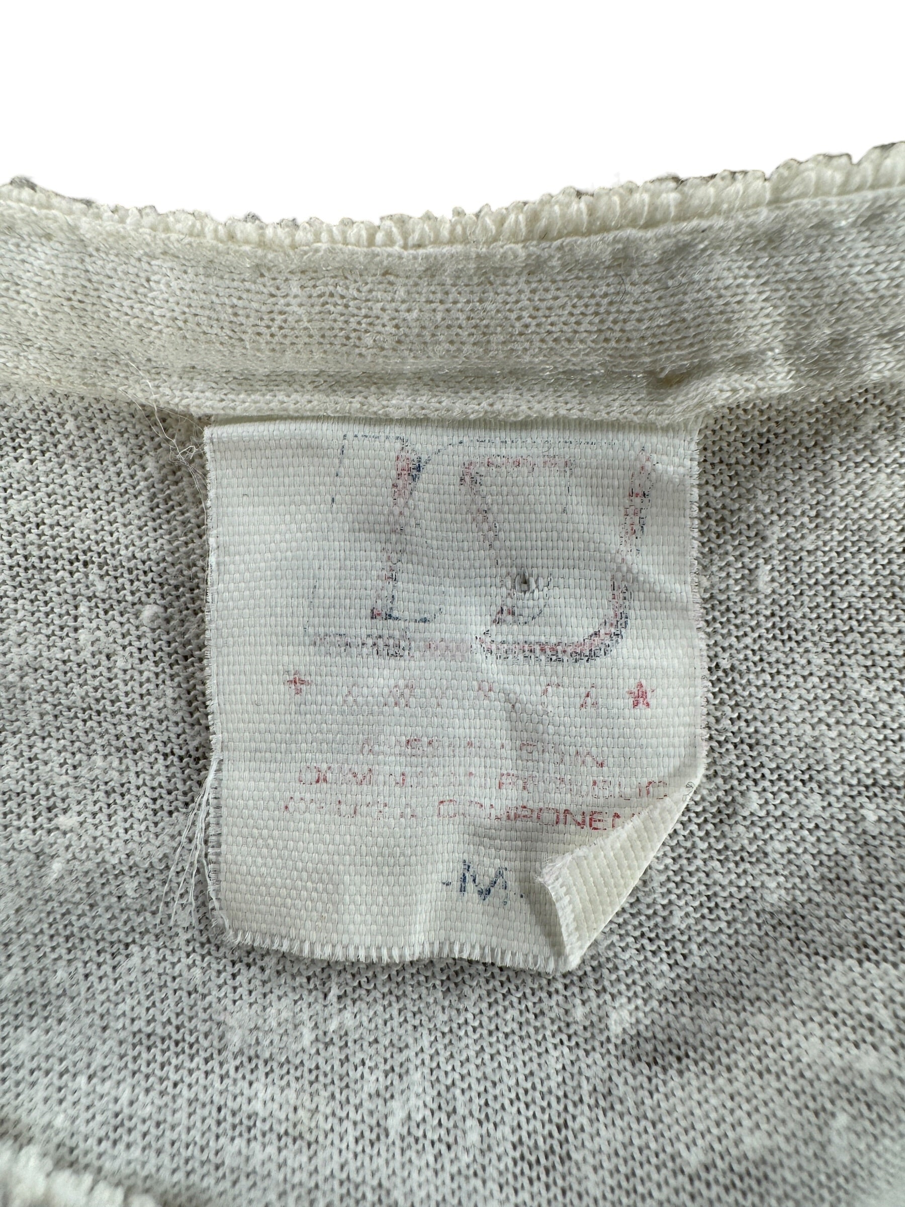 Tag on Vintage California Fringe Cut Off Tee SZ M (Fits XS)