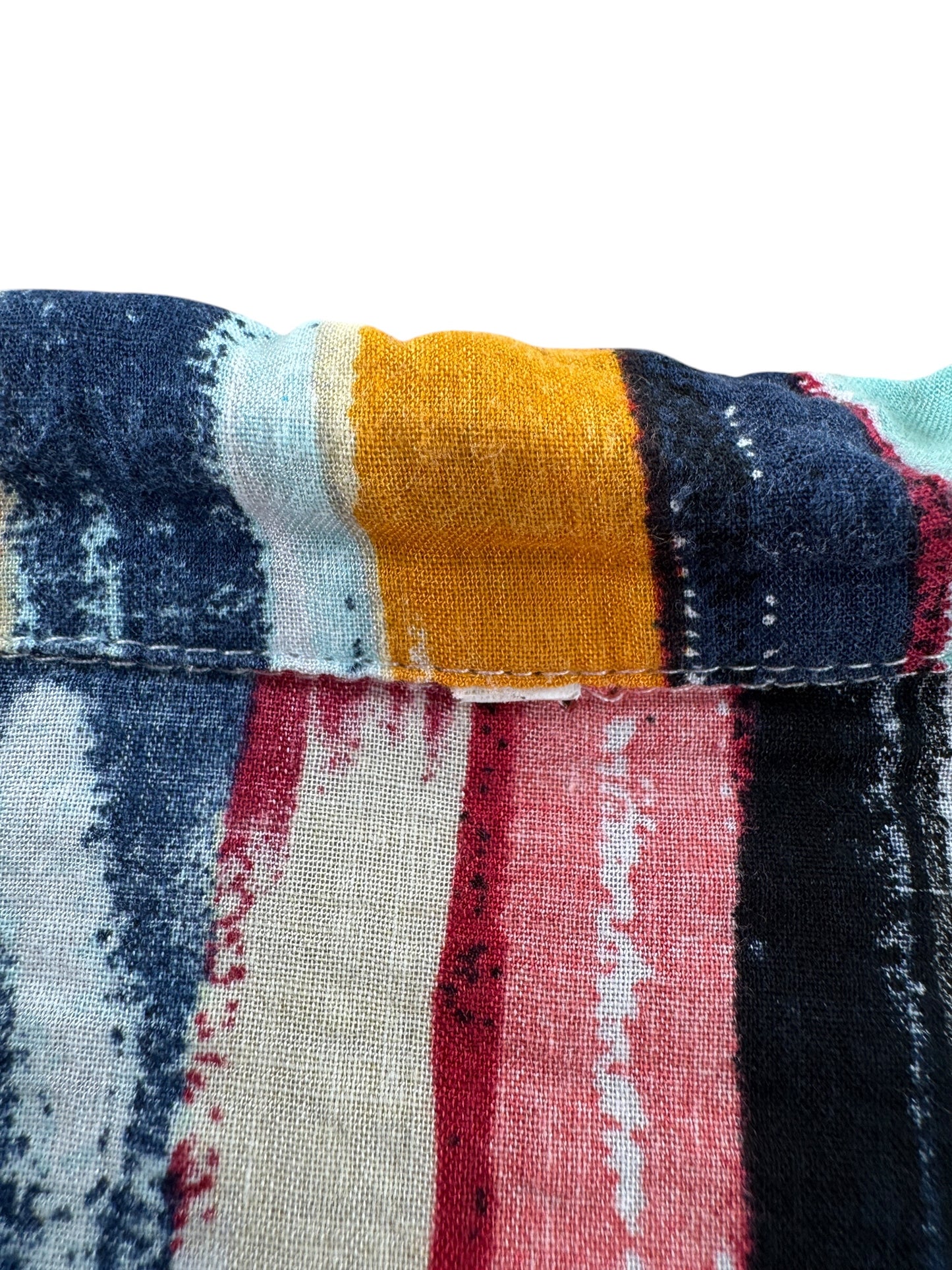 Missing Tag on Vintage Cotton Abstract Striped Shirt SZ L