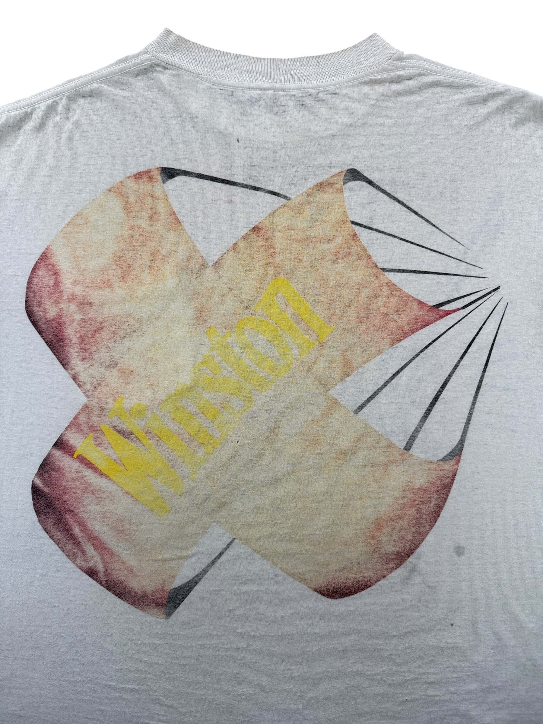 Back Graphic of Vintage Winston Drag Racing AOP Pocket Tee SZ L