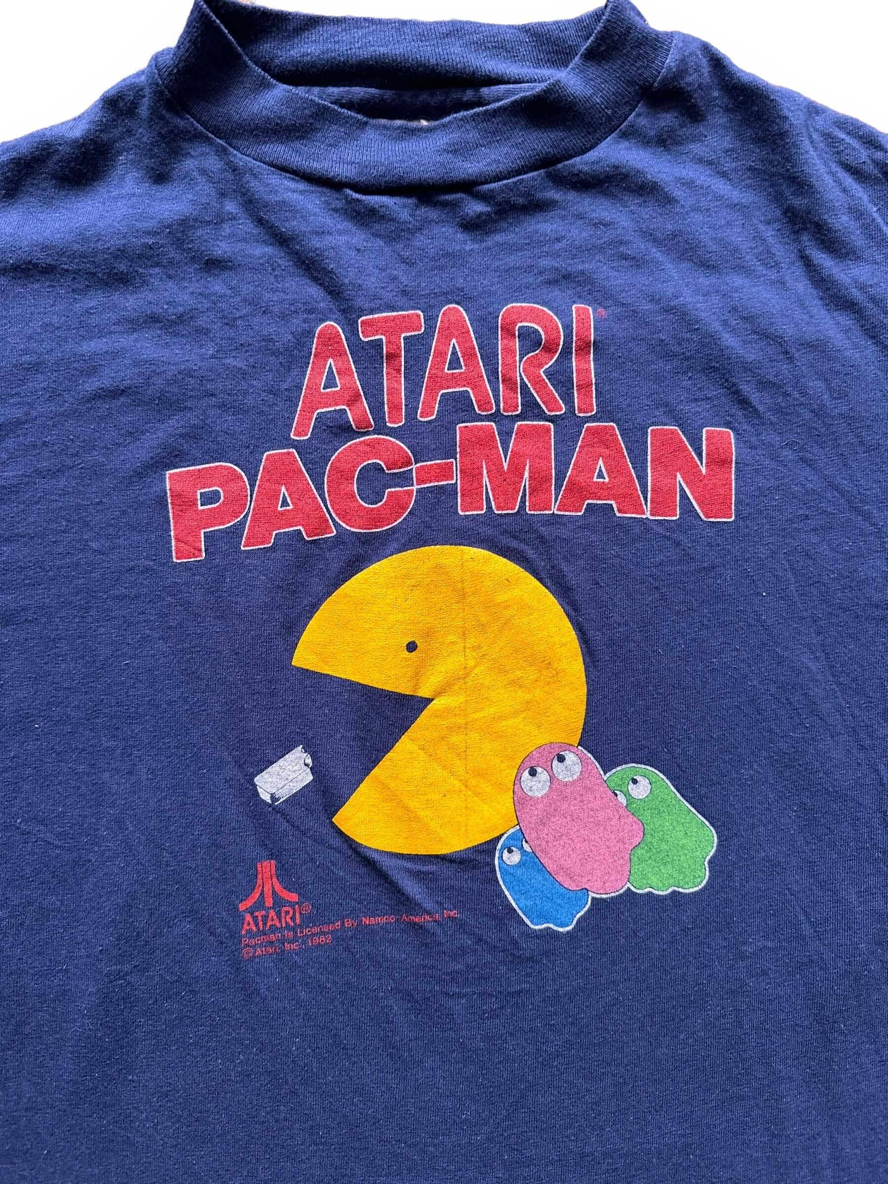 front graphic on Vintage PacMan Atari Tee SZ S