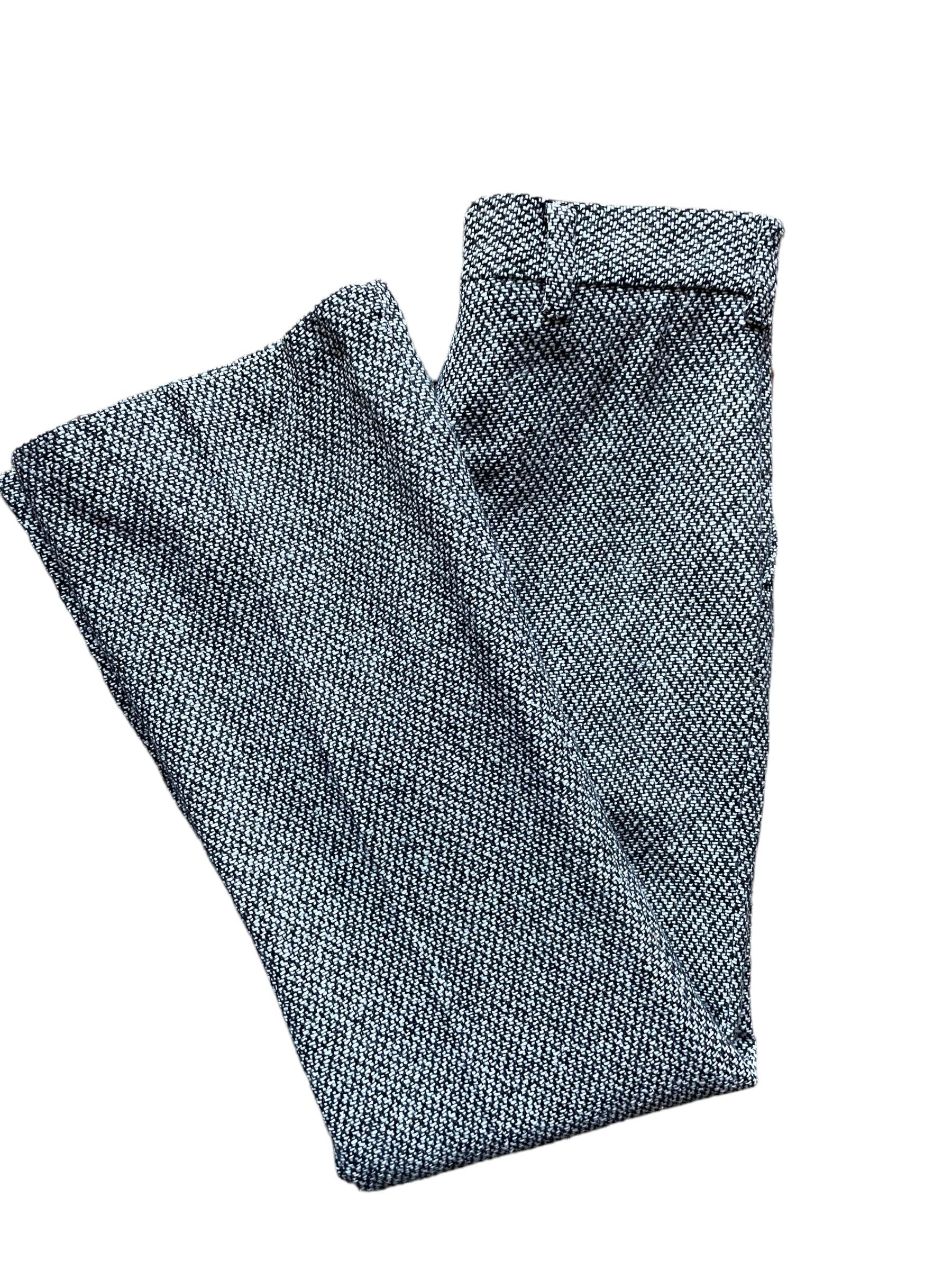 Folded pant view of Vintage 1970s Deadstock Wool Blend Tweed Trousers W30 | Barn Owl Vintage Seattle | Vintage Trousers