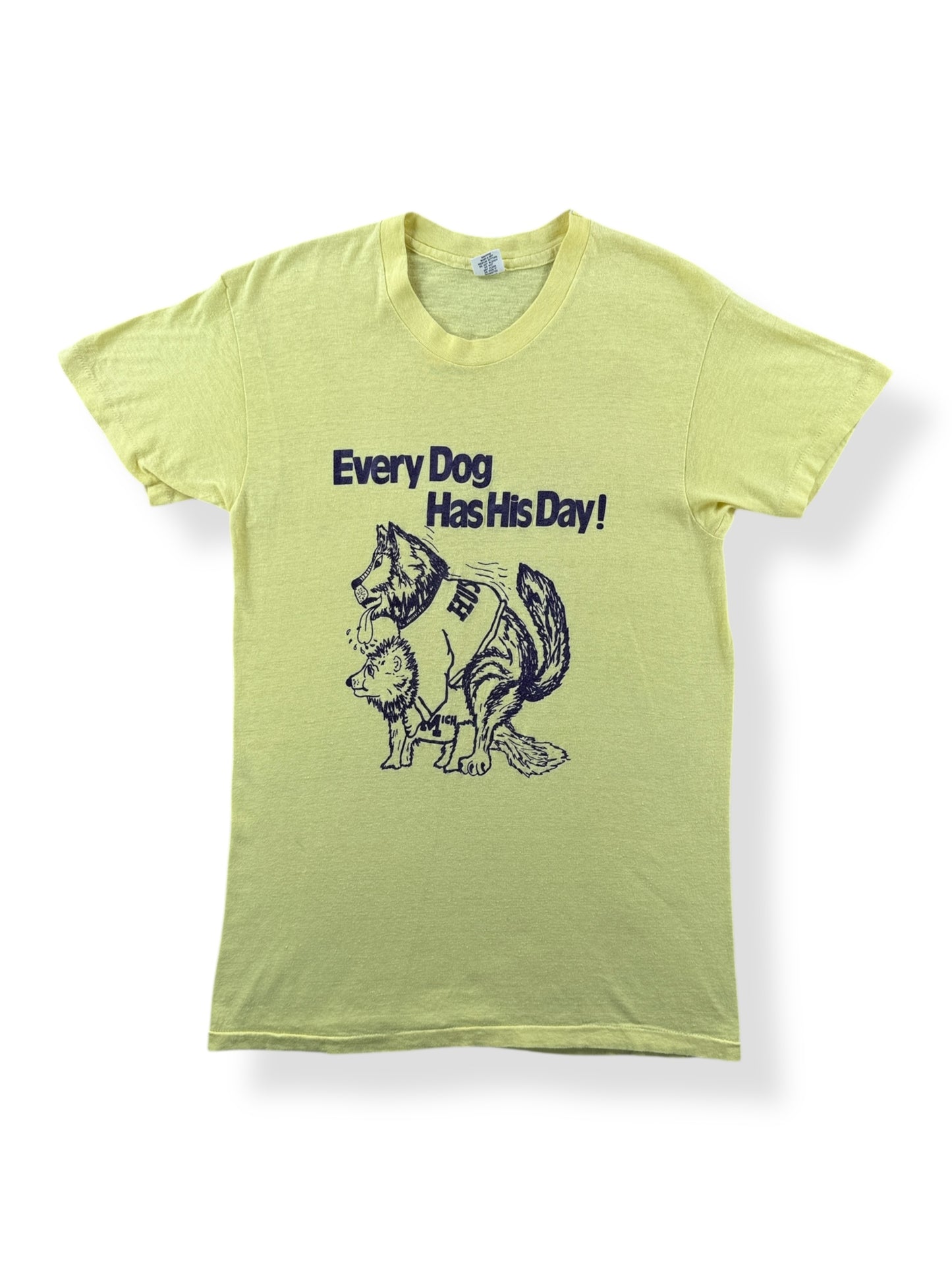 Front of Vintage 70s UW Wolverine Humpin Tee SZ S