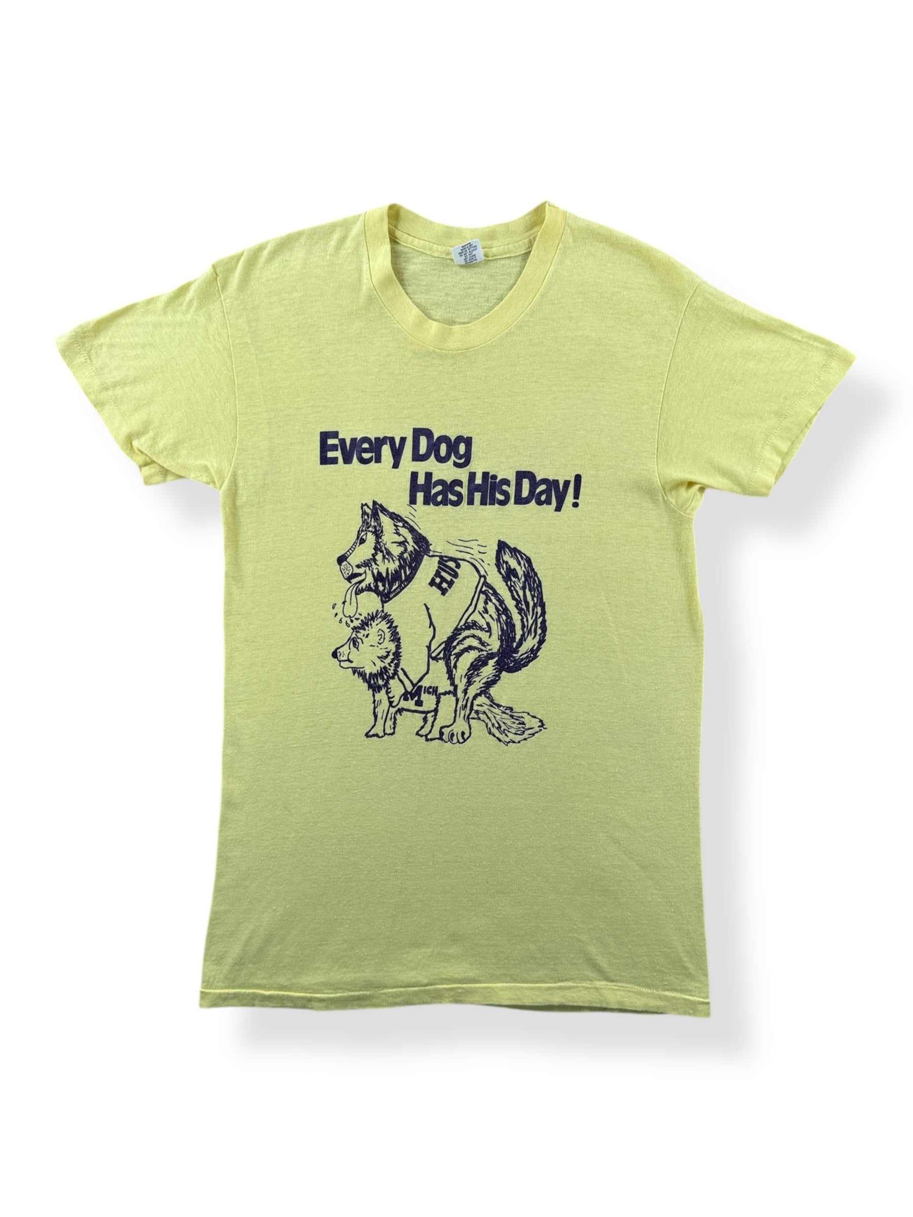 Front of Vintage 70s UW Wolverine Humpin Tee SZ S