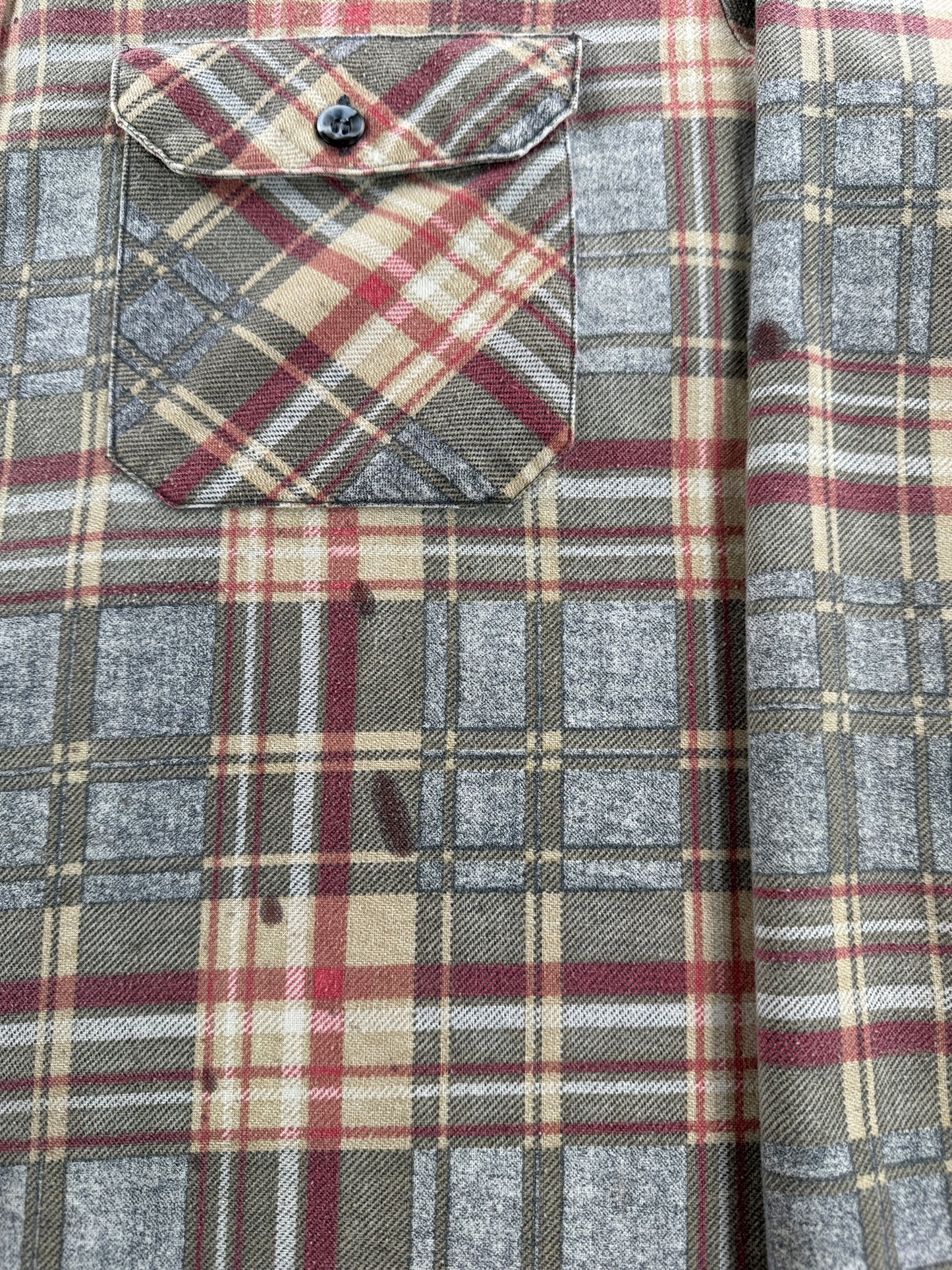 Vintage Printed Sears Flannel SZ XL - AS IS